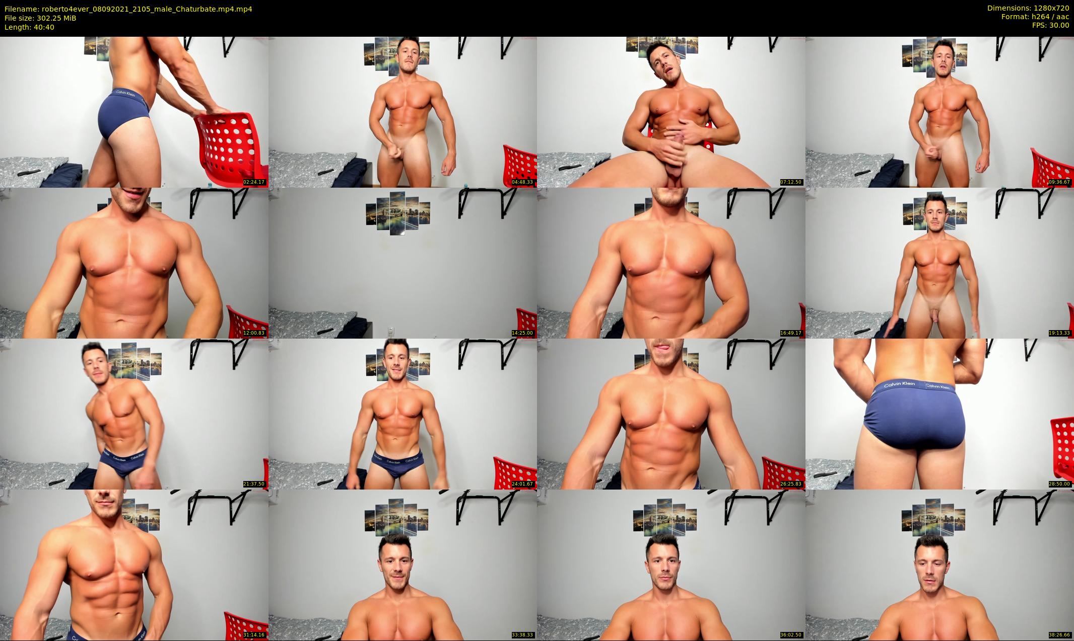 roberto4ever — 41 minute Chaturbate male cam show recording, 720p, Sep 8, 2021
