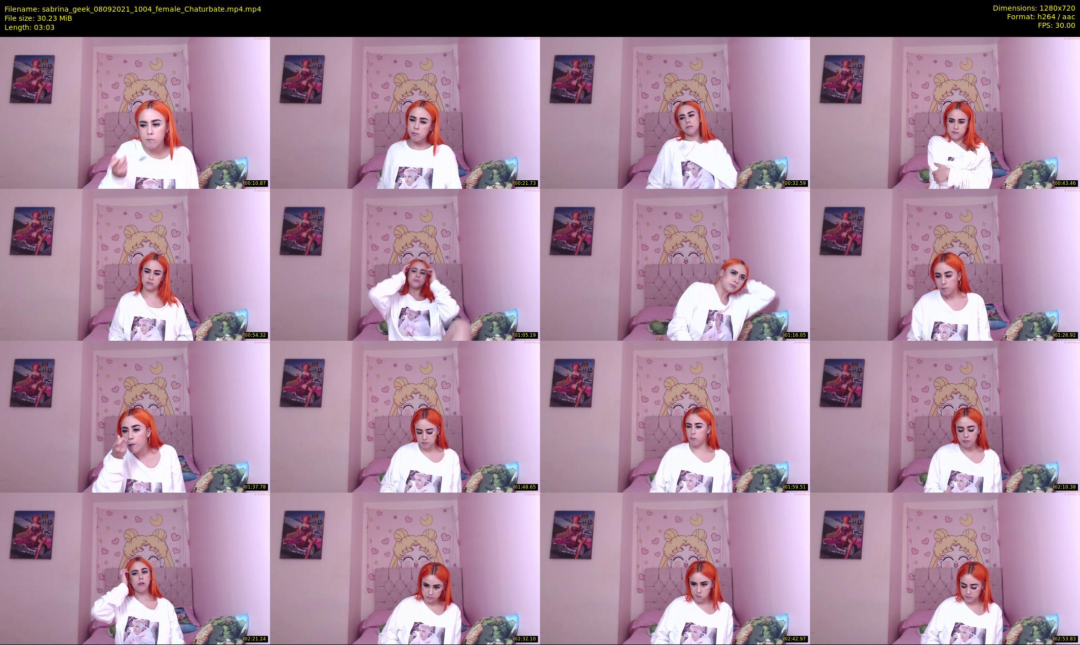 sabrina_geek — 4 minute Chaturbate female cam show recording, 720p, Sep 8, 2021