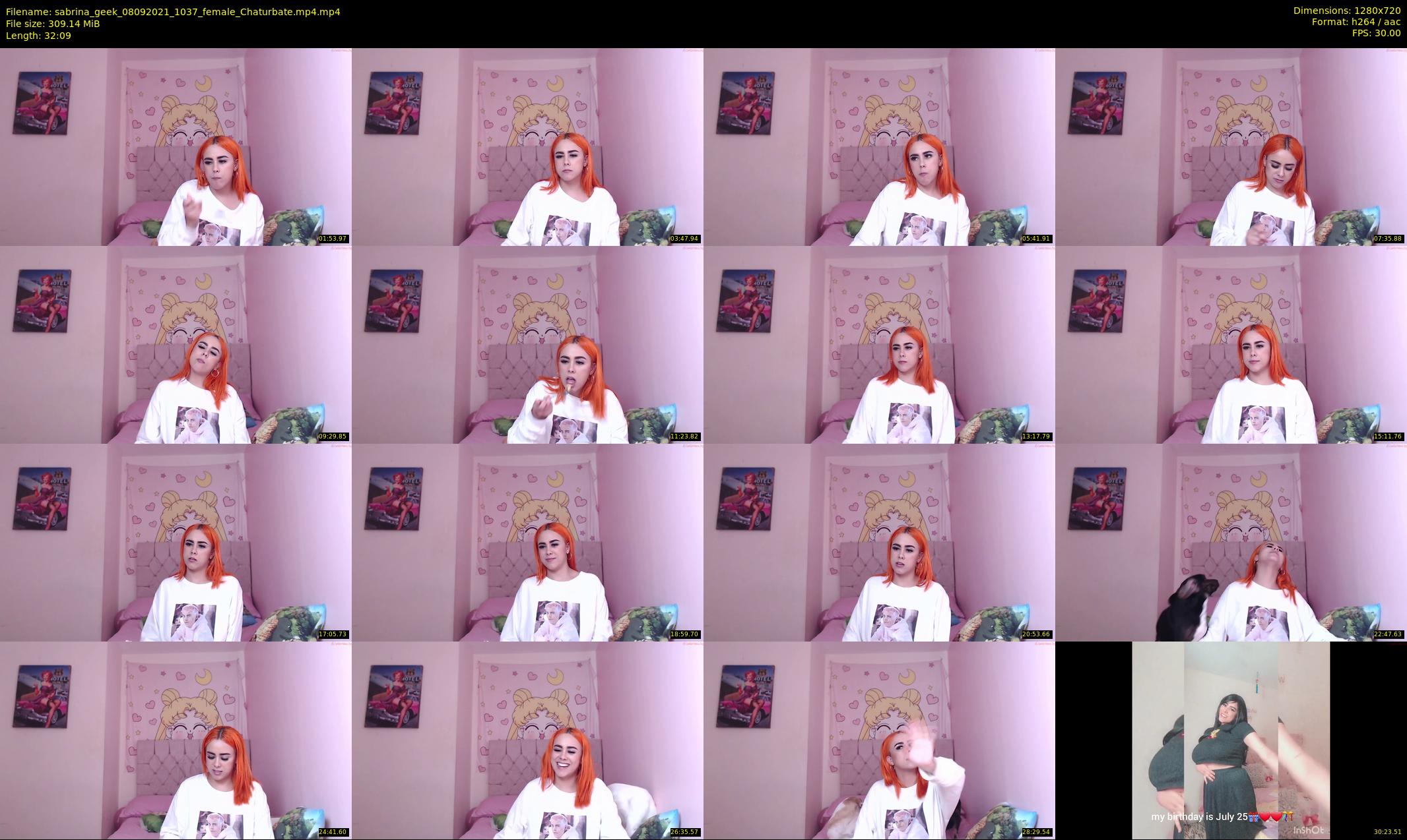 sabrina_geek — 33 minute Chaturbate female cam show recording, 720p, Sep 8, 2021