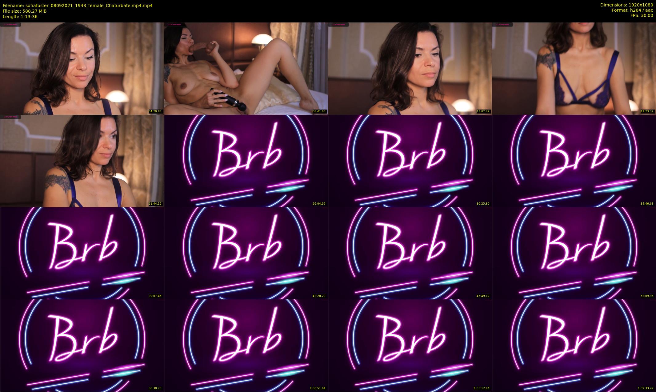 sofiafoster — 74 minute Chaturbate female cam show recording, 1080p, Sep 8, 2021