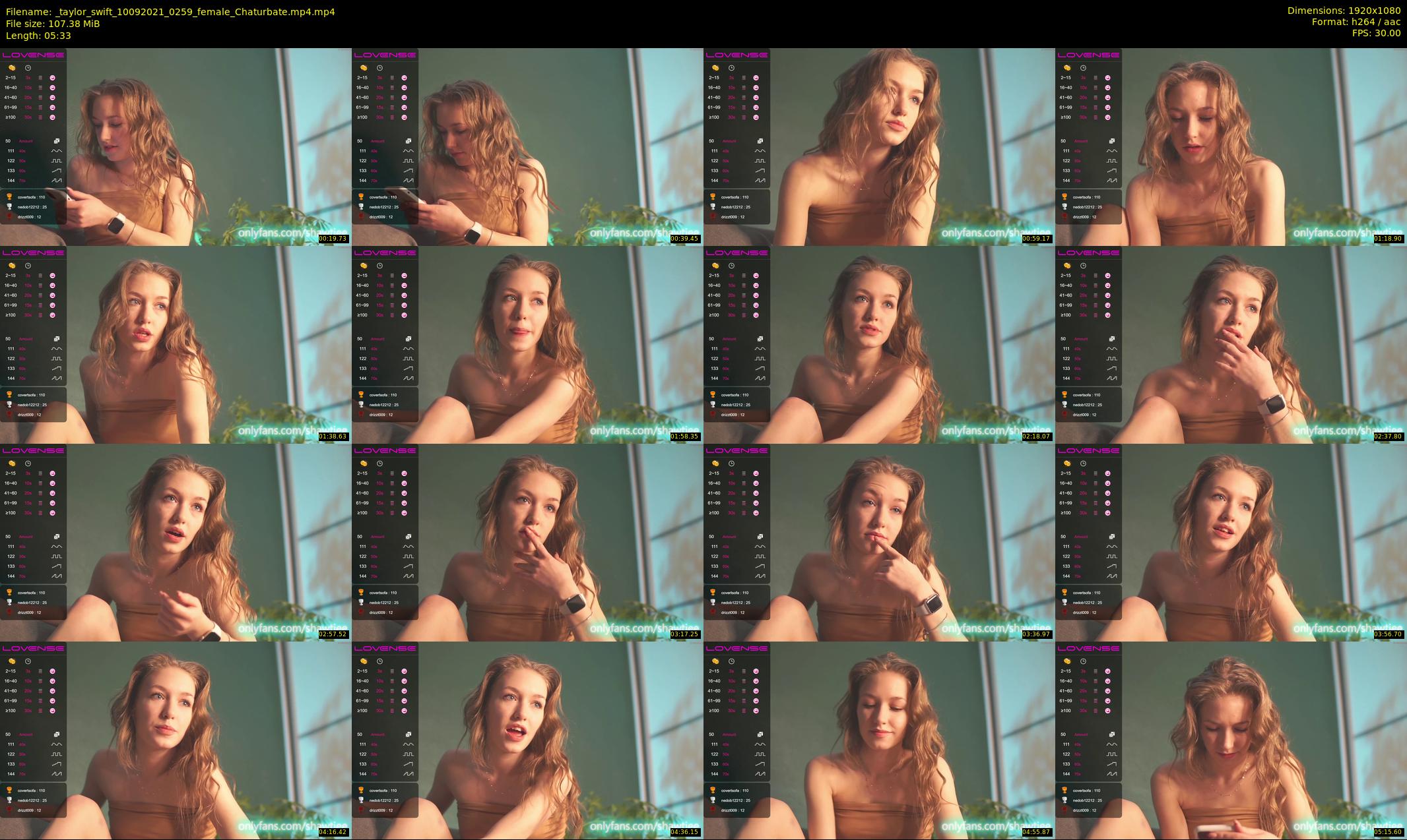 _taylor_swift — 6 minute Chaturbate female cam show recording, 1080p, Sep 10, 2021