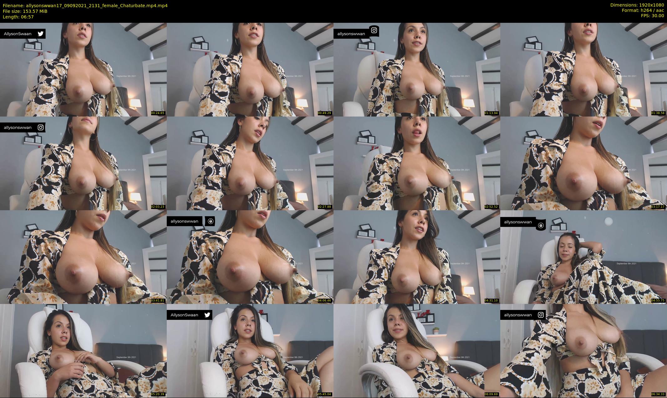 allysonswwan17 — 7 minute Chaturbate female cam show recording, 1080p, Sep 9, 2021
