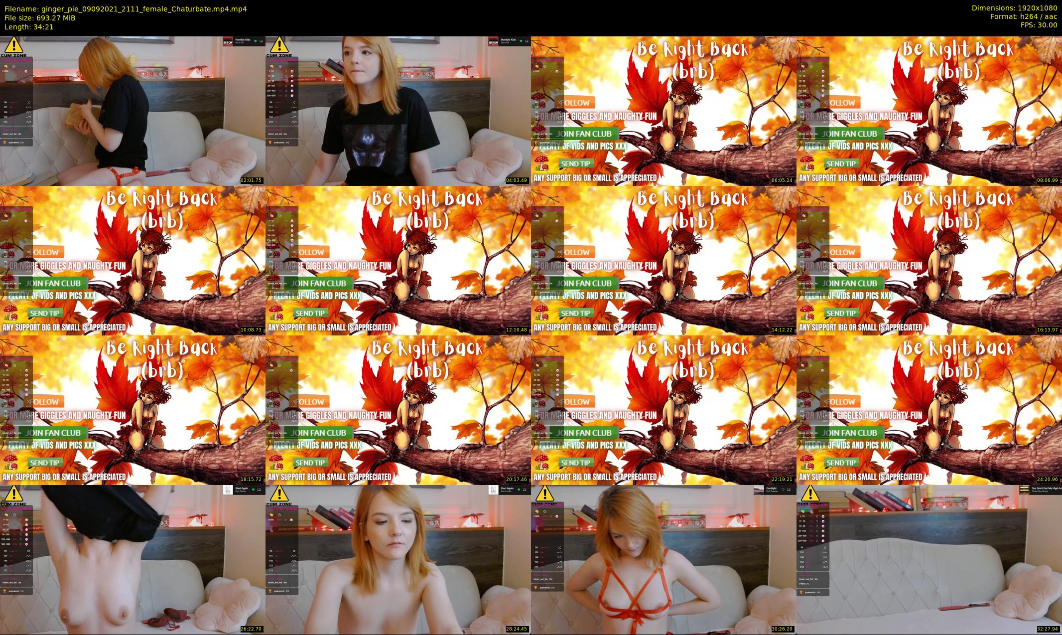 ginger_pie — 35 minute Chaturbate female cam show recording, 1080p, Sep 9, 2021