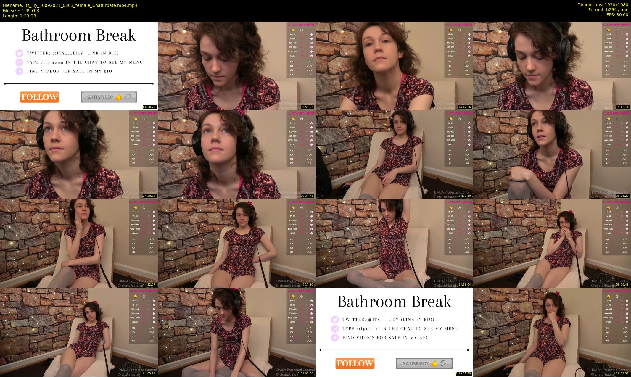 its_lily — 84 minute Chaturbate female cam show recording, 1080p, Sep 10, 2021