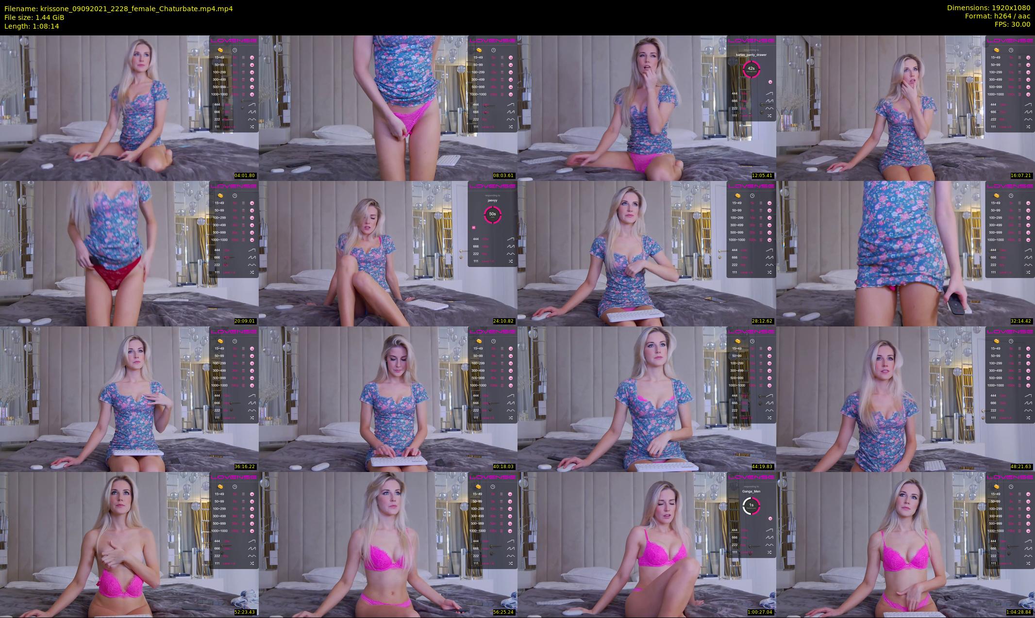 krissone — 69 minute Chaturbate female cam show recording, 1080p, Sep 9, 2021