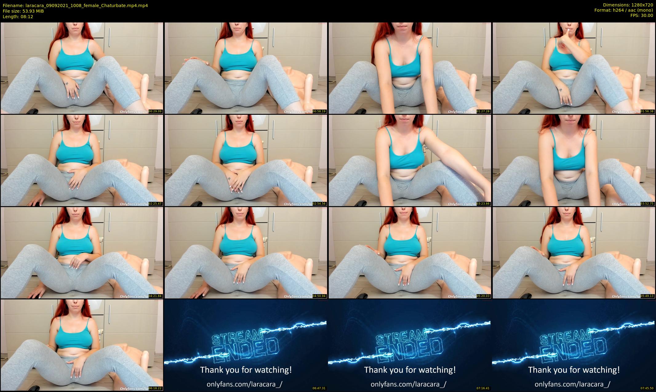 laracara — 9 minute Chaturbate female cam show recording, 720p, Sep 9, 2021