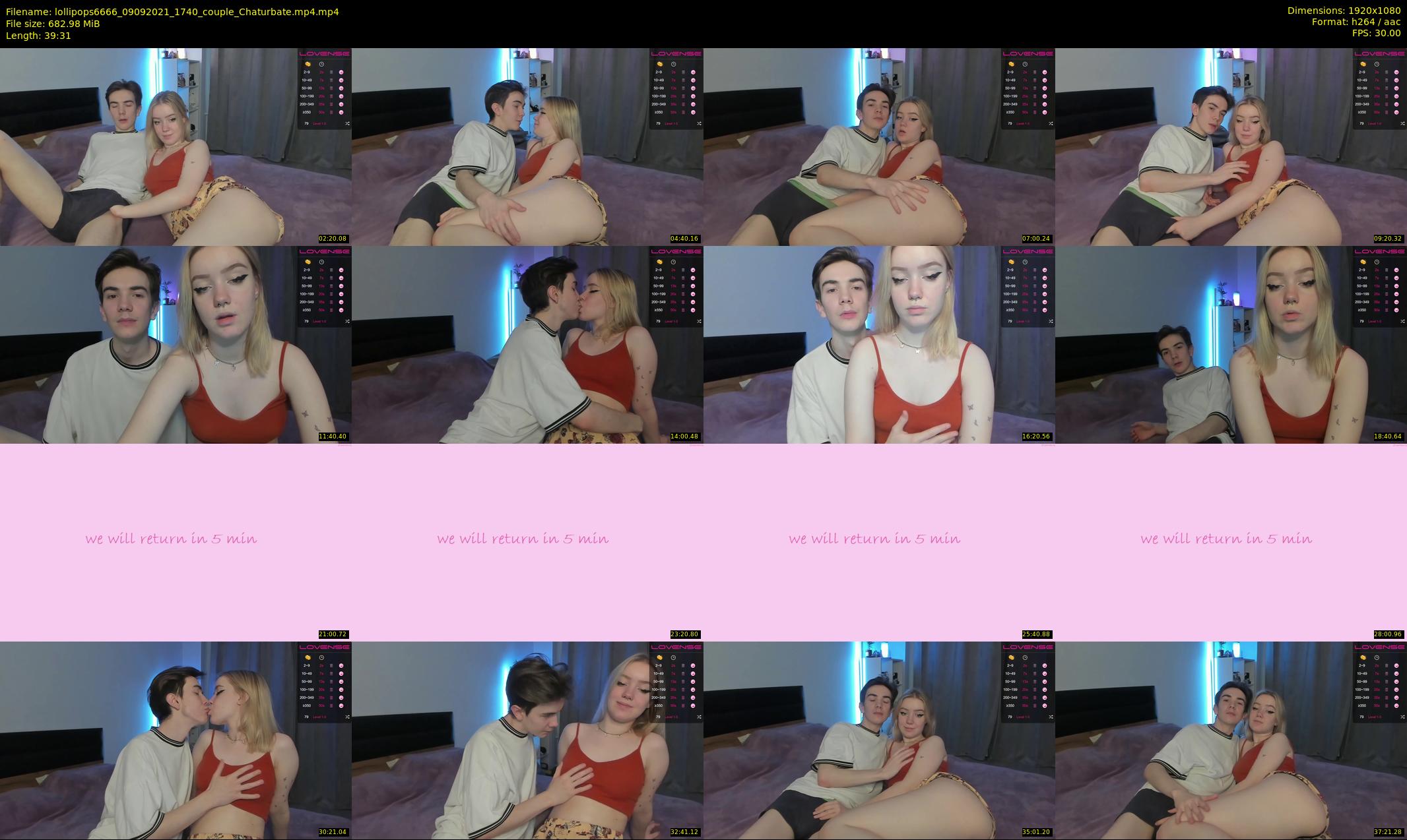 lollipops6666 — 40 minute Chaturbate couple cam show recording, 1080p, Sep 9, 2021