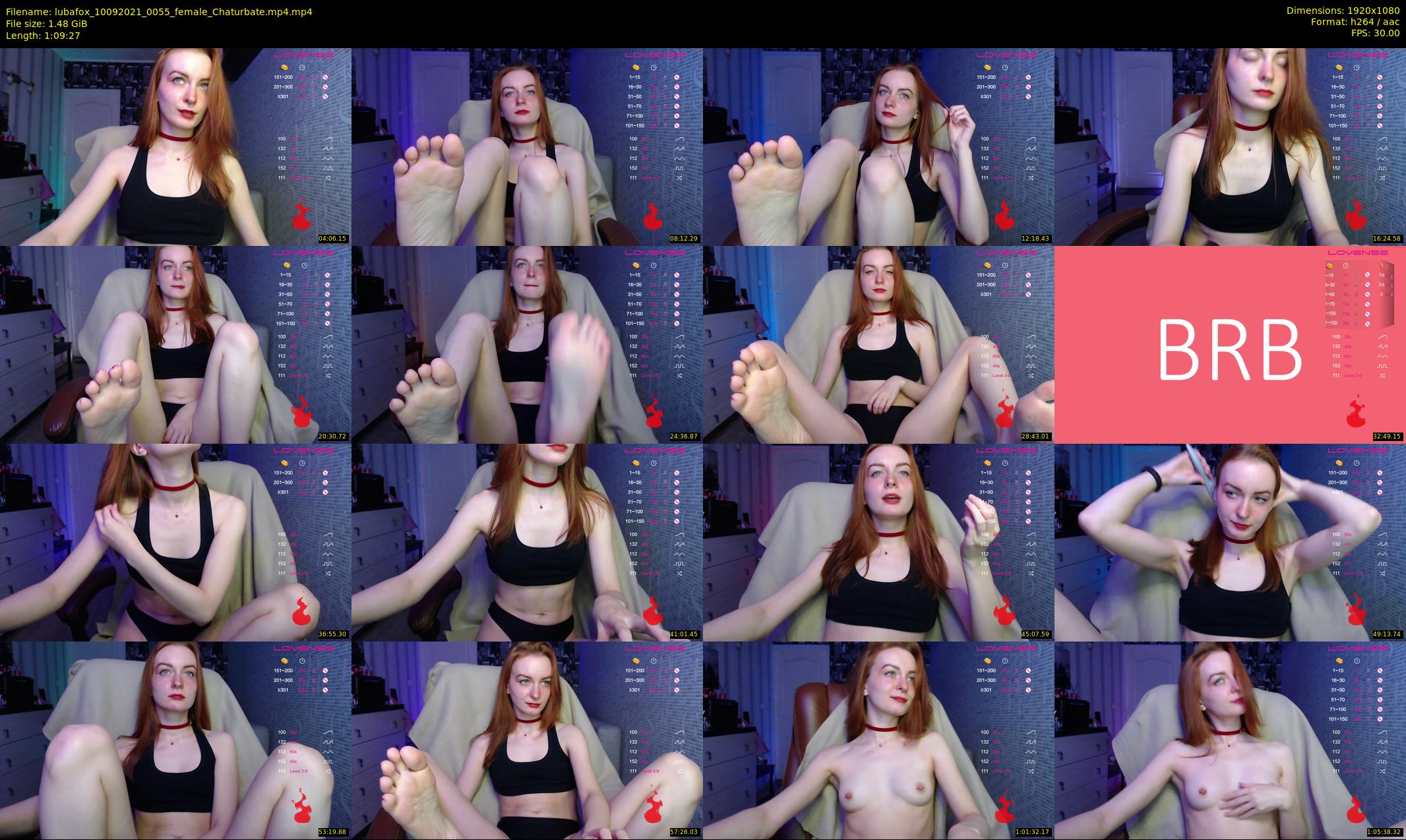 lubafox — 70 minute Chaturbate female cam show recording, 1080p, Sep 10, 2021