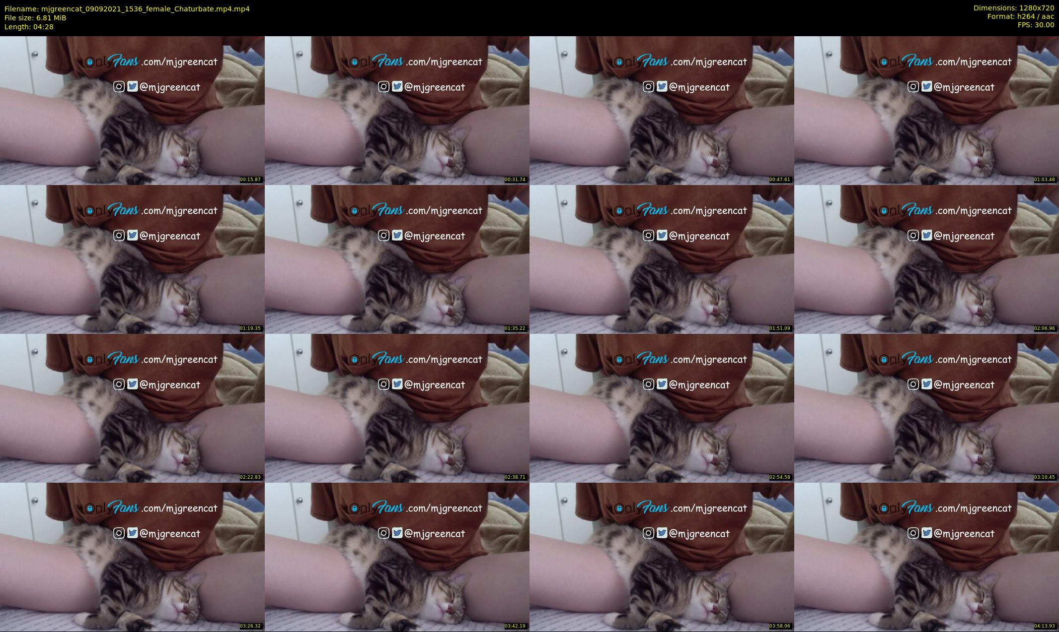 mjgreencat — 5 minute Chaturbate female cam show recording, 720p, Sep 9, 2021