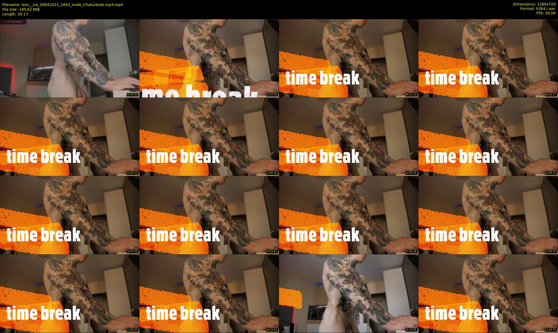 tom__ice — 36 minute Chaturbate male cam show recording, 720p, Sep 9, 2021