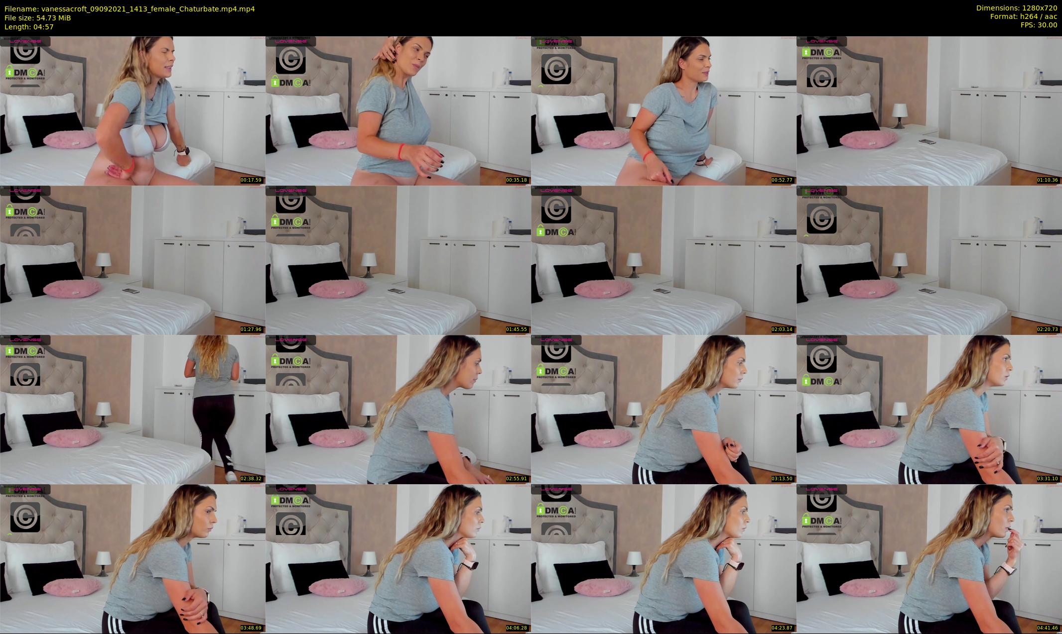 vanessacroft — 5 minute Chaturbate female cam show recording, 720p, Sep 9, 2021
