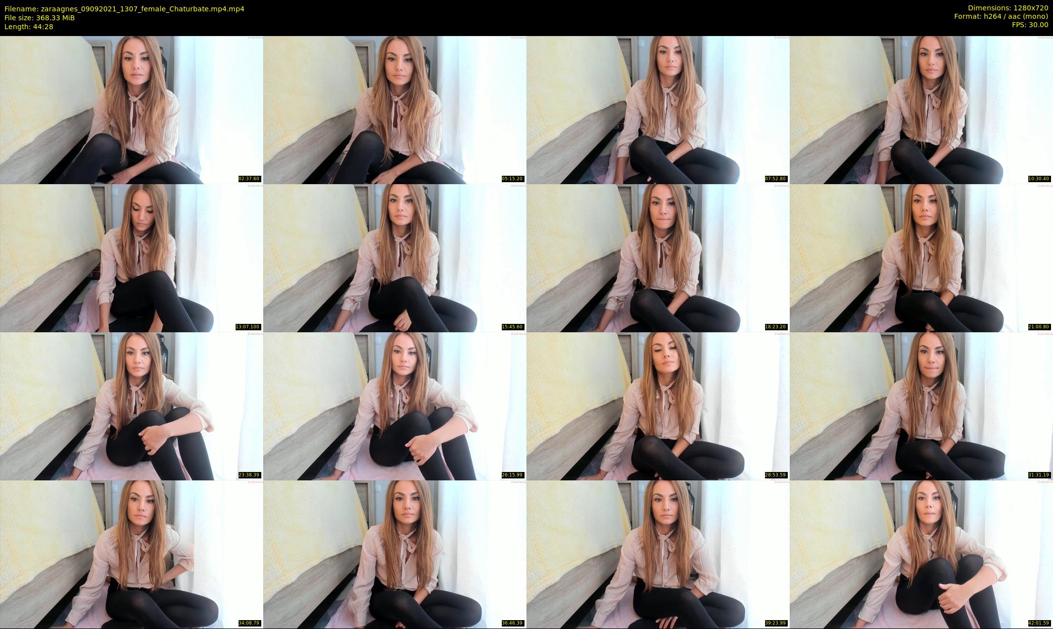 zaraagnes — 45 minute Chaturbate female cam show recording, 720p, Sep 9, 2021