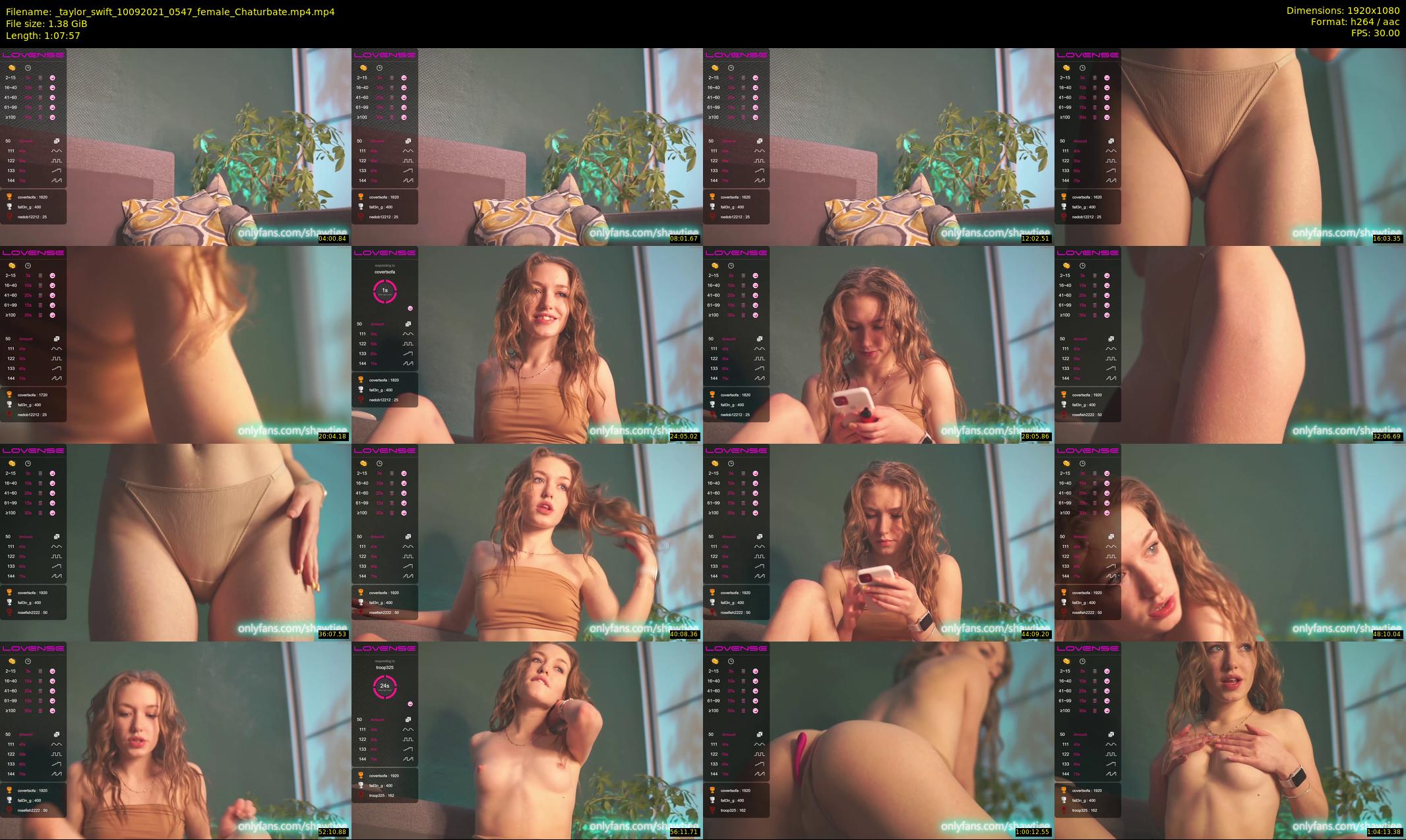 _taylor_swift — 68 minute Chaturbate female cam show recording, 1080p, Sep 10, 2021