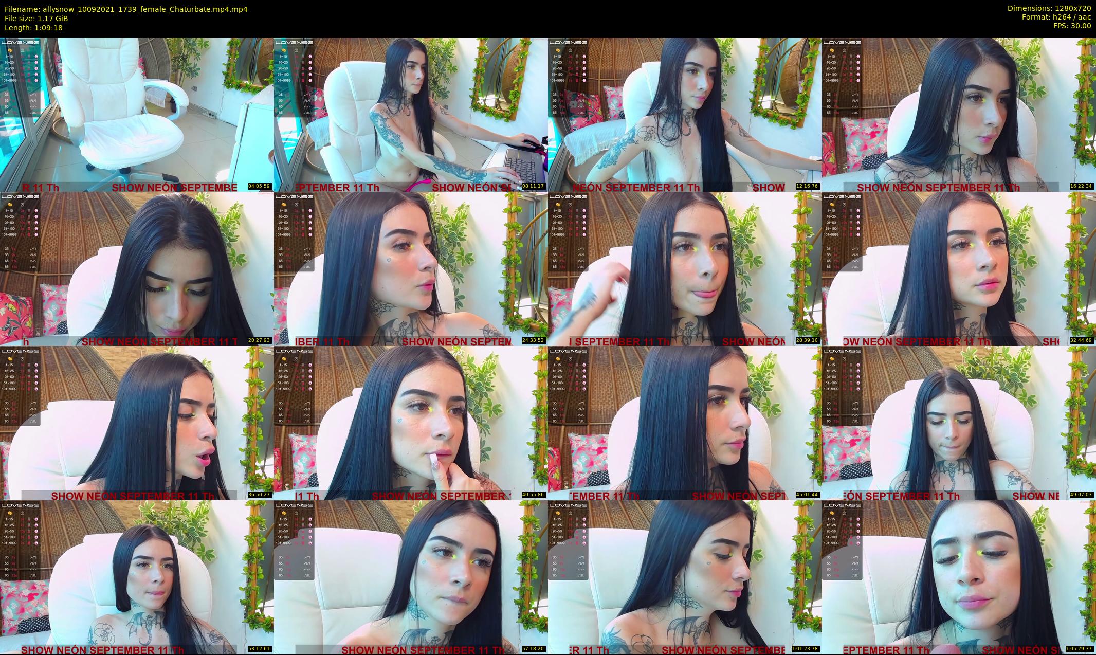 allysnow — 70 minute Chaturbate female cam show recording, 720p, Sep 10, 2021