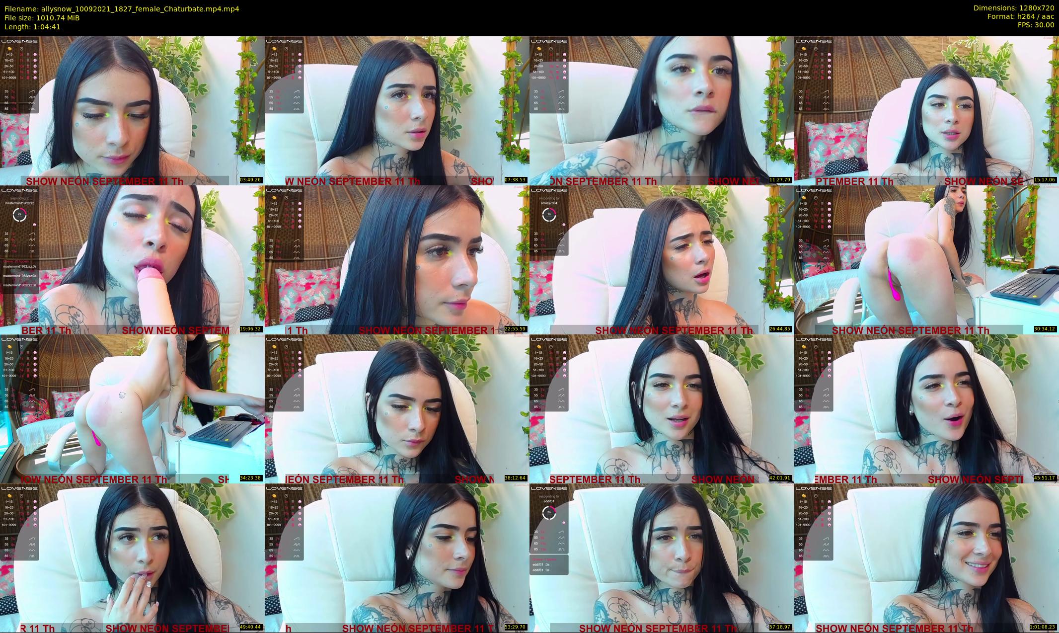 allysnow — 65 minute Chaturbate female cam show recording, 720p, Sep 10, 2021