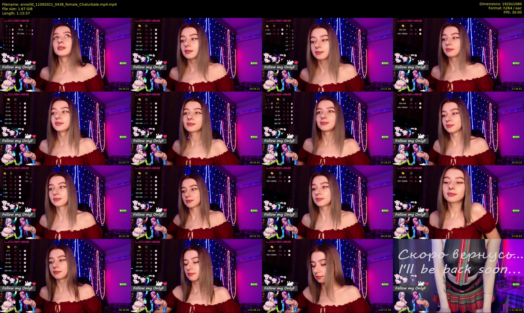 annelitt — 76 minute Chaturbate female cam show recording, 1080p, Sep 11, 2021