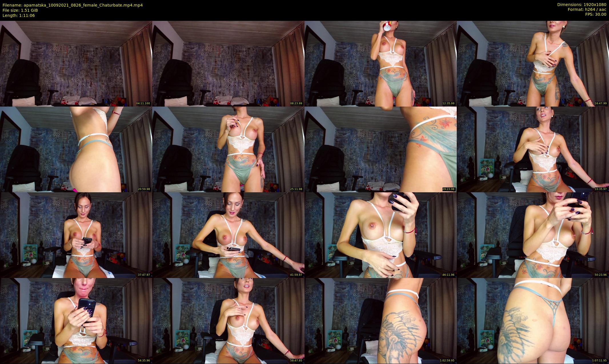 apamatska — 72 minute Chaturbate female cam show recording, 1080p, Sep 10, 2021