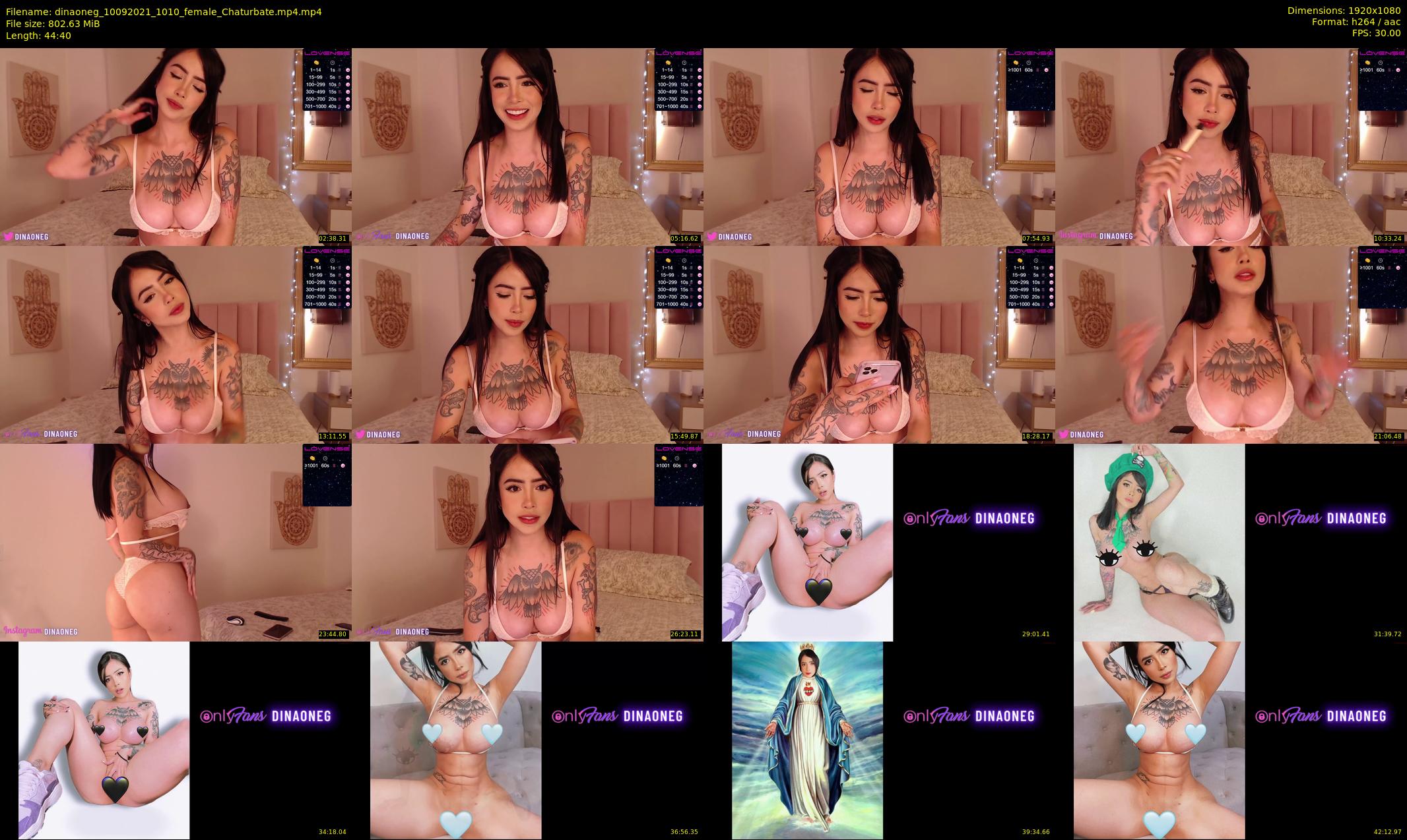 dinaoneg — 45 minute Chaturbate female cam show recording, 1080p, Sep 10, 2021