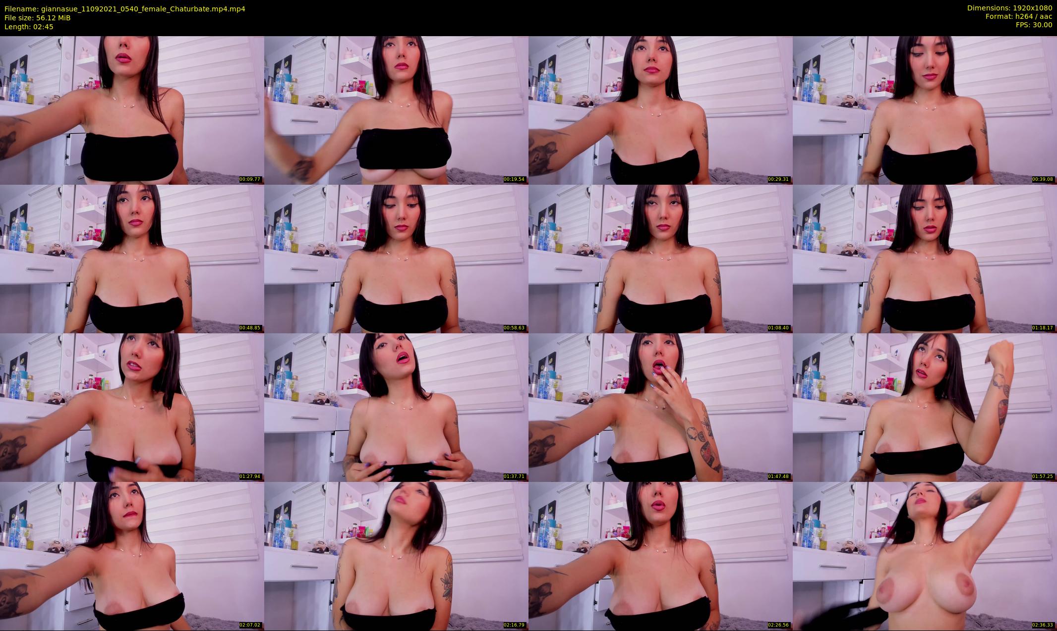 giannasue — 3 minute Chaturbate female cam show recording, 1080p, Sep 11, 2021
