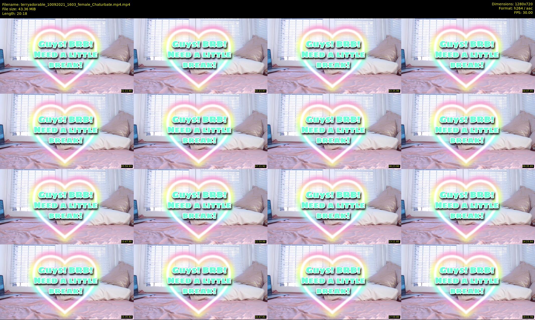 terryadorable — 21 minute Chaturbate female cam show recording, 720p, Sep 10, 2021
