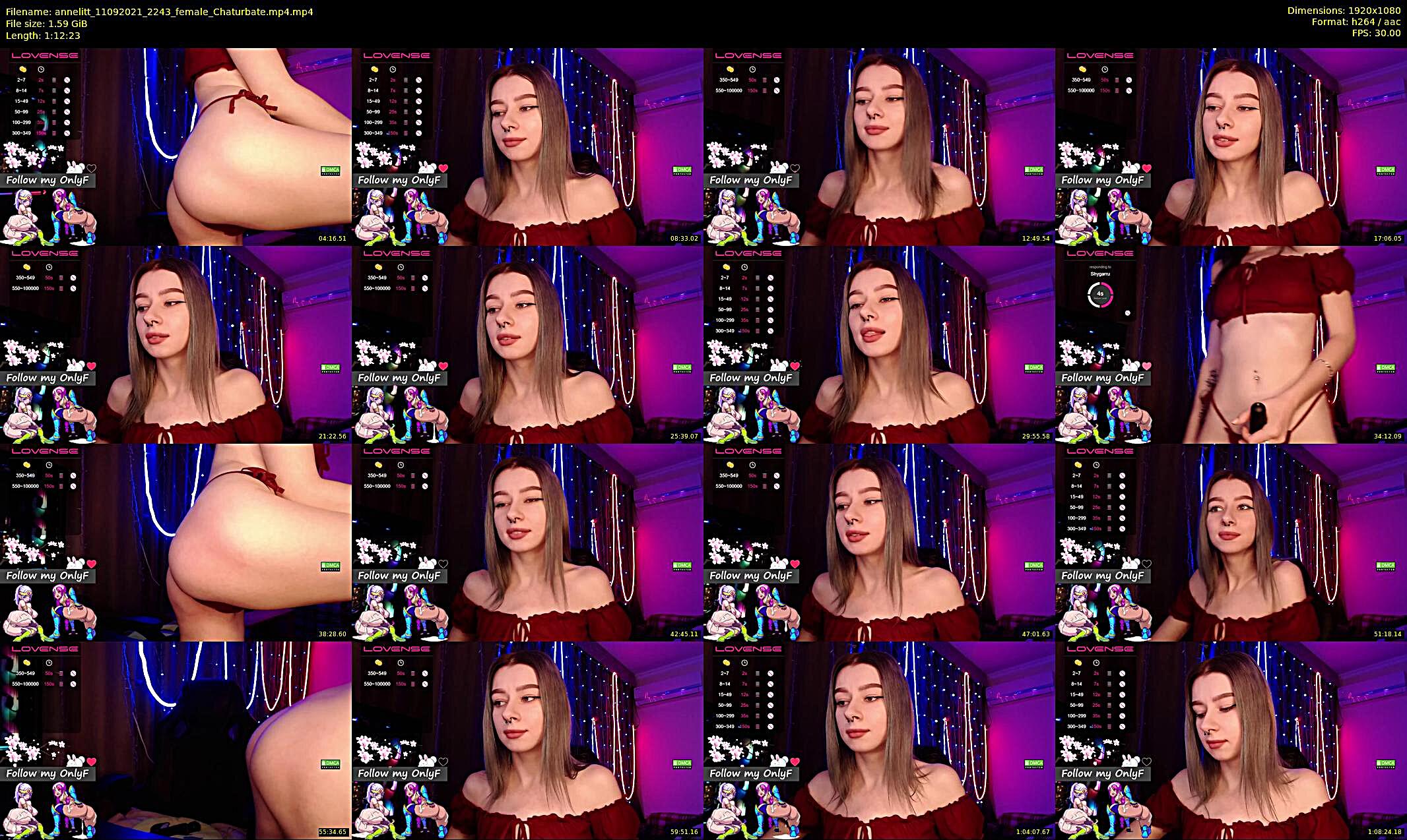 annelitt — 73 minute Chaturbate female cam show recording, 1080p, Sep 11, 2021