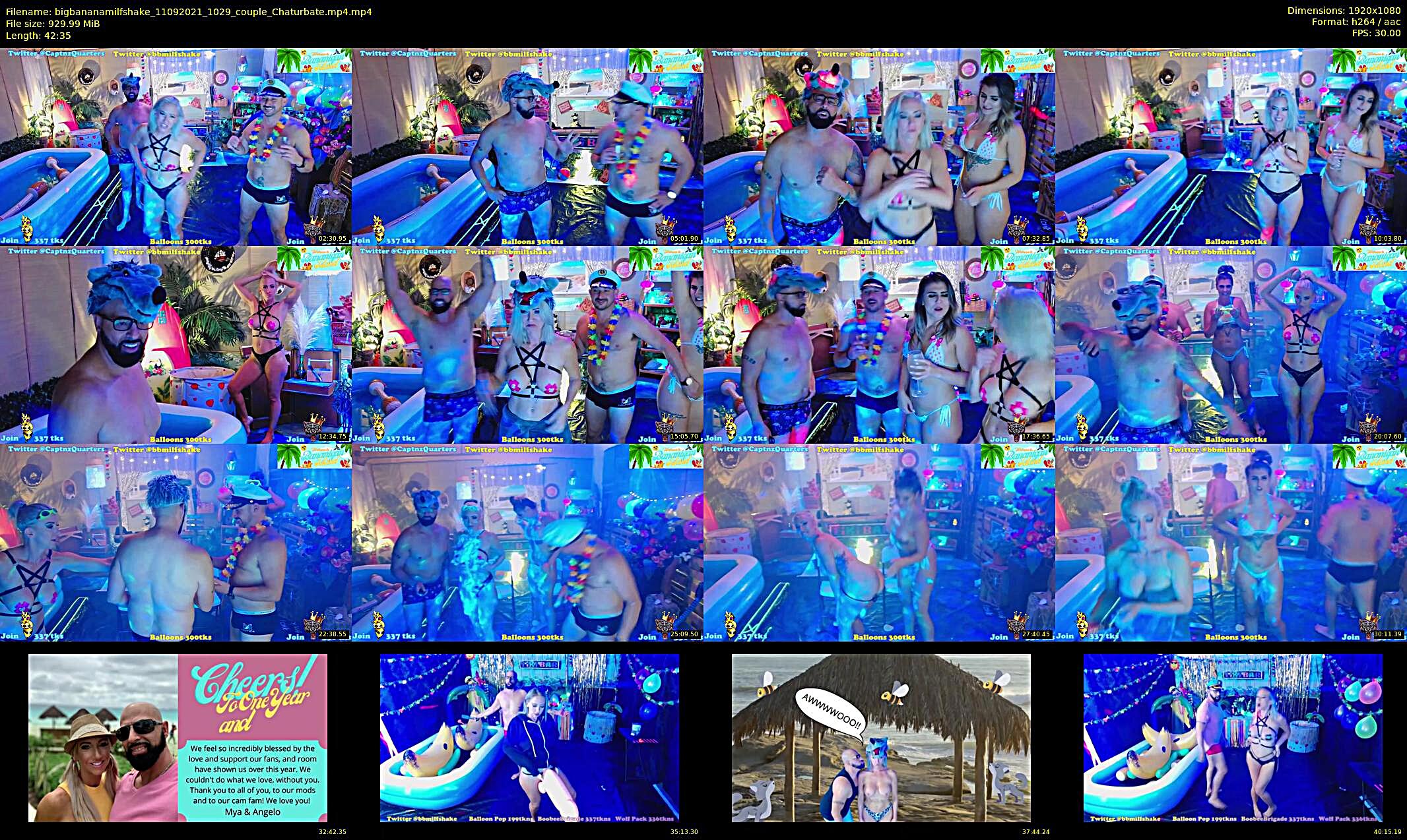 bigbananamilfshake — 43 minute Chaturbate couple cam show recording, 1080p, Sep 11, 2021