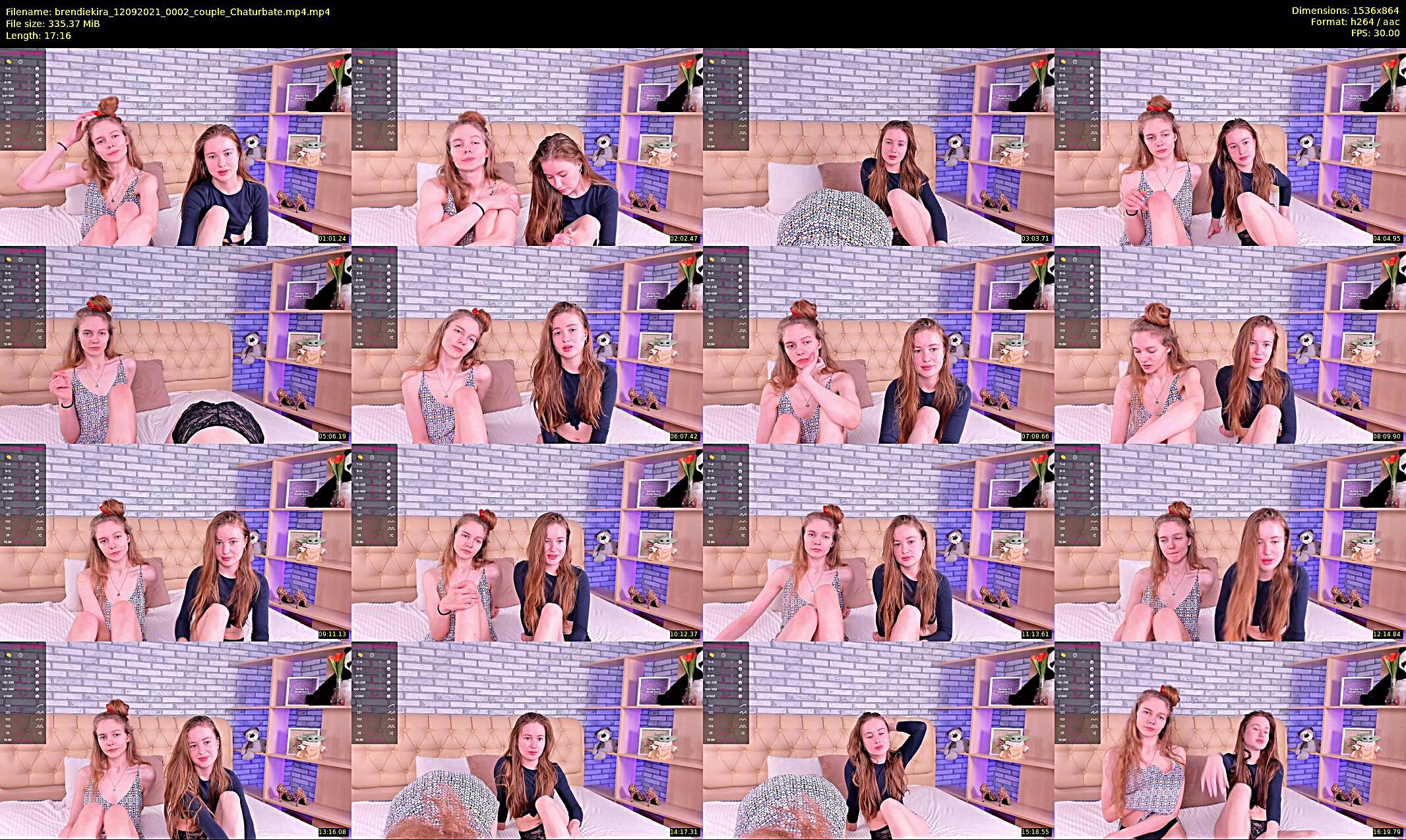 brendiekira — 18 minute Chaturbate couple cam show recording, 720p, Sep 12, 2021