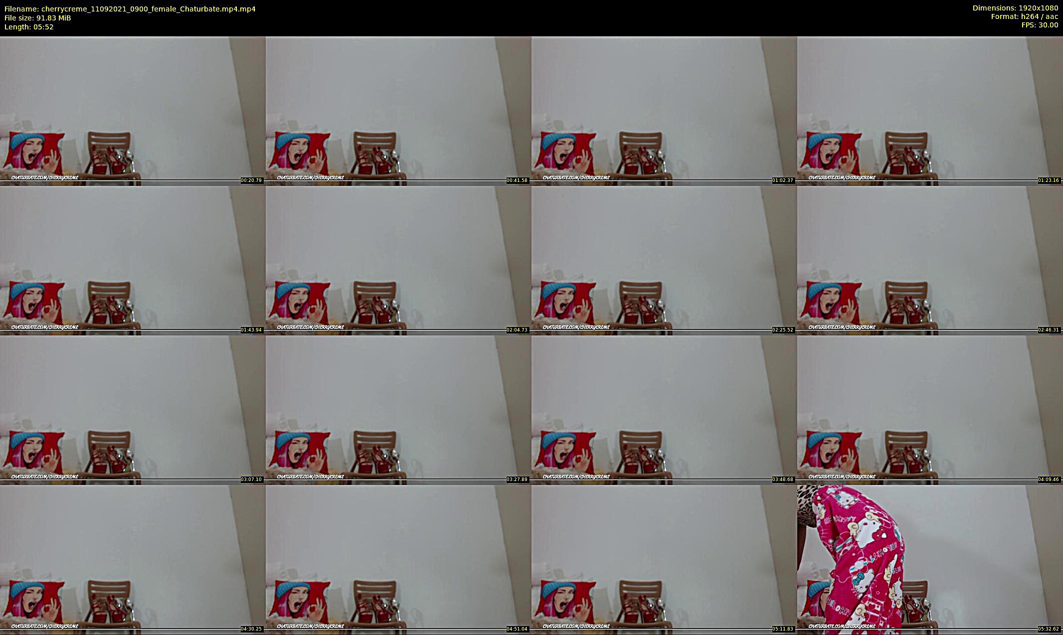 cherrycreme — 6 minute Chaturbate female cam show recording, 1080p, Sep 11, 2021