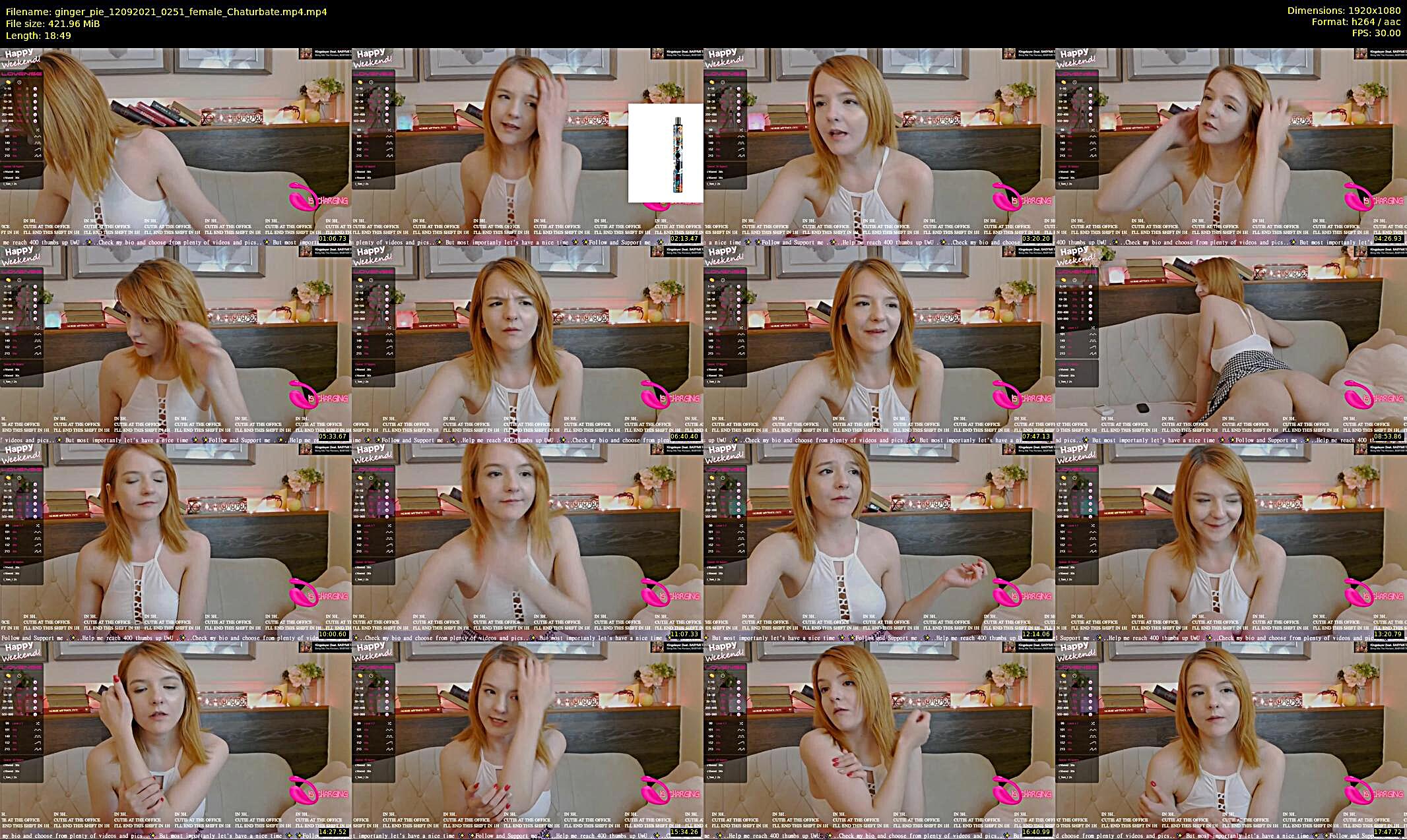 ginger_pie — 19 minute Chaturbate female cam show recording, 1080p, Sep 12, 2021