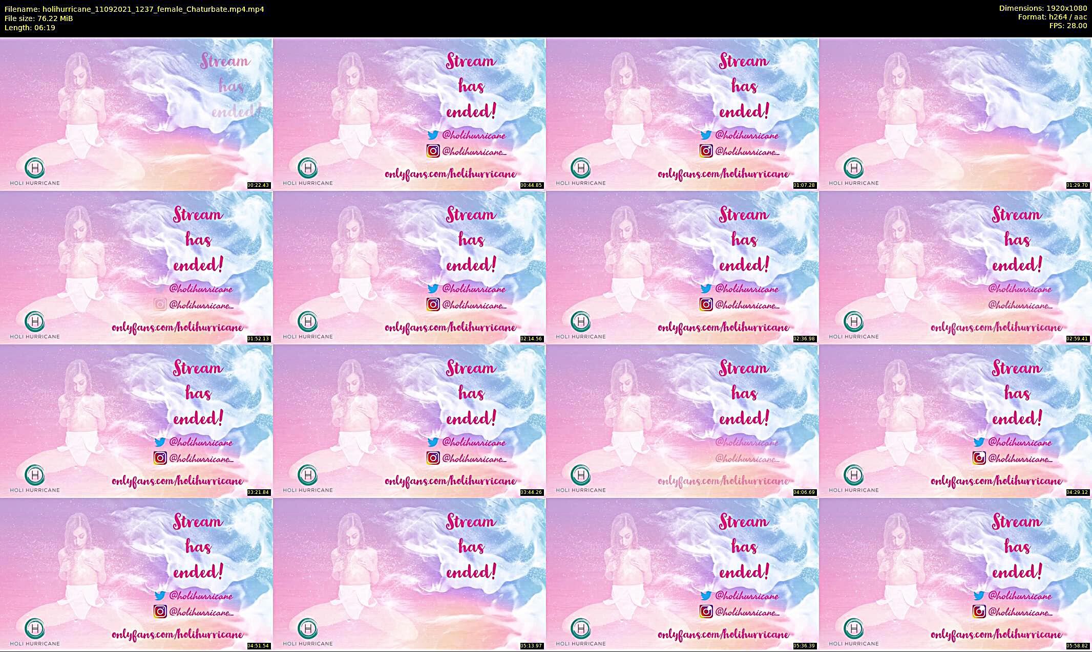 holihurricane — 7 minute Chaturbate female cam show recording, 1080p, Sep 11, 2021