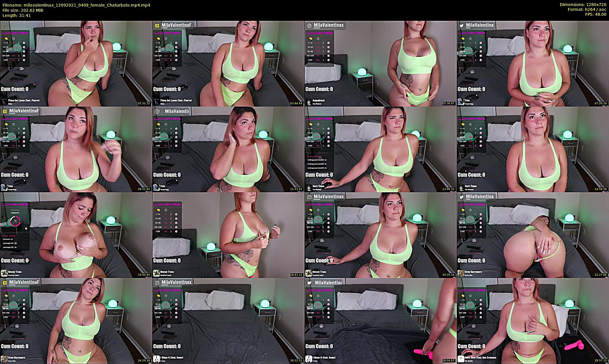 milavalentinax — 32 minute Chaturbate female cam show recording, 720p, Sep 12, 2021