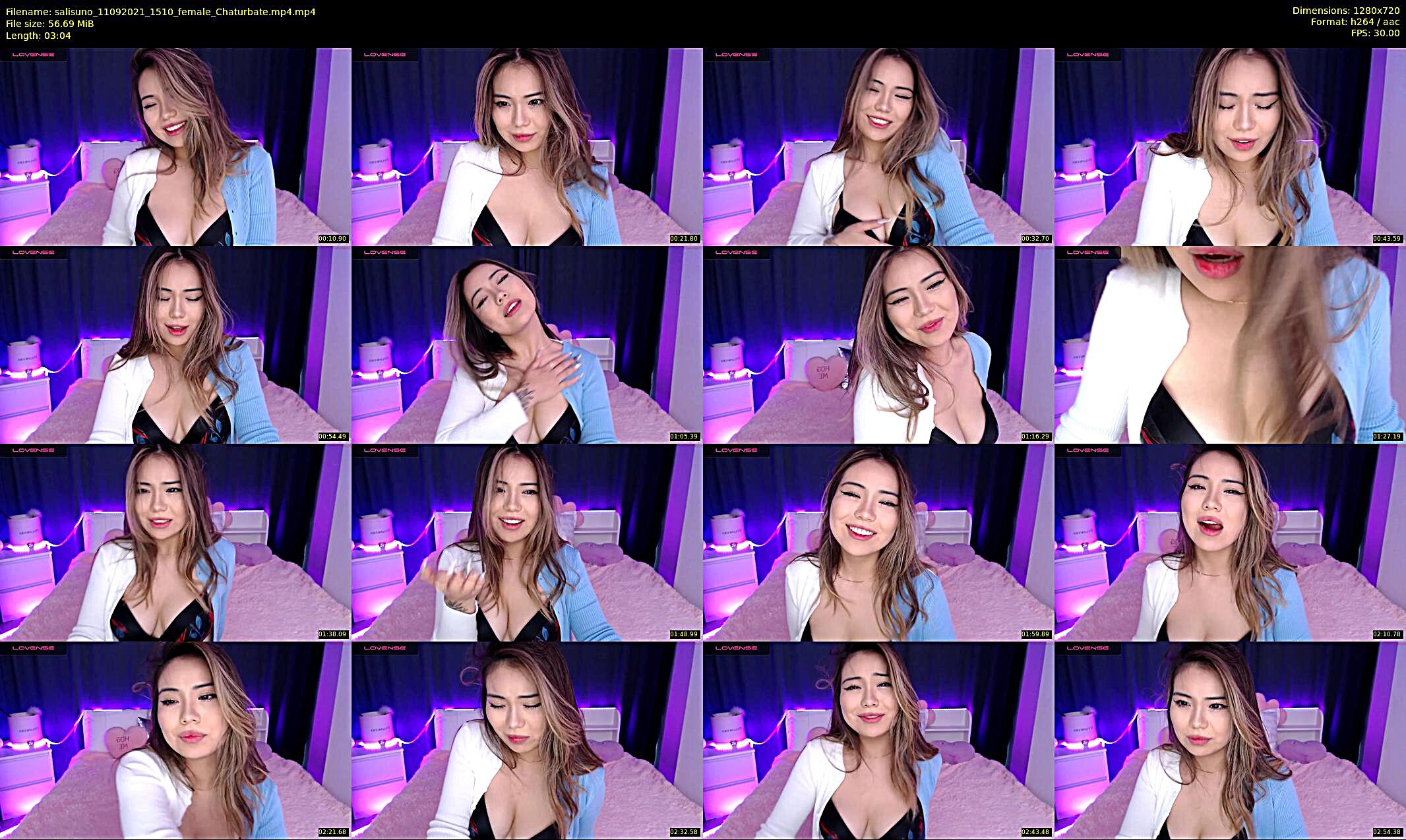 salisuno — 4 minute Chaturbate female cam show recording, 720p, Sep 11, 2021