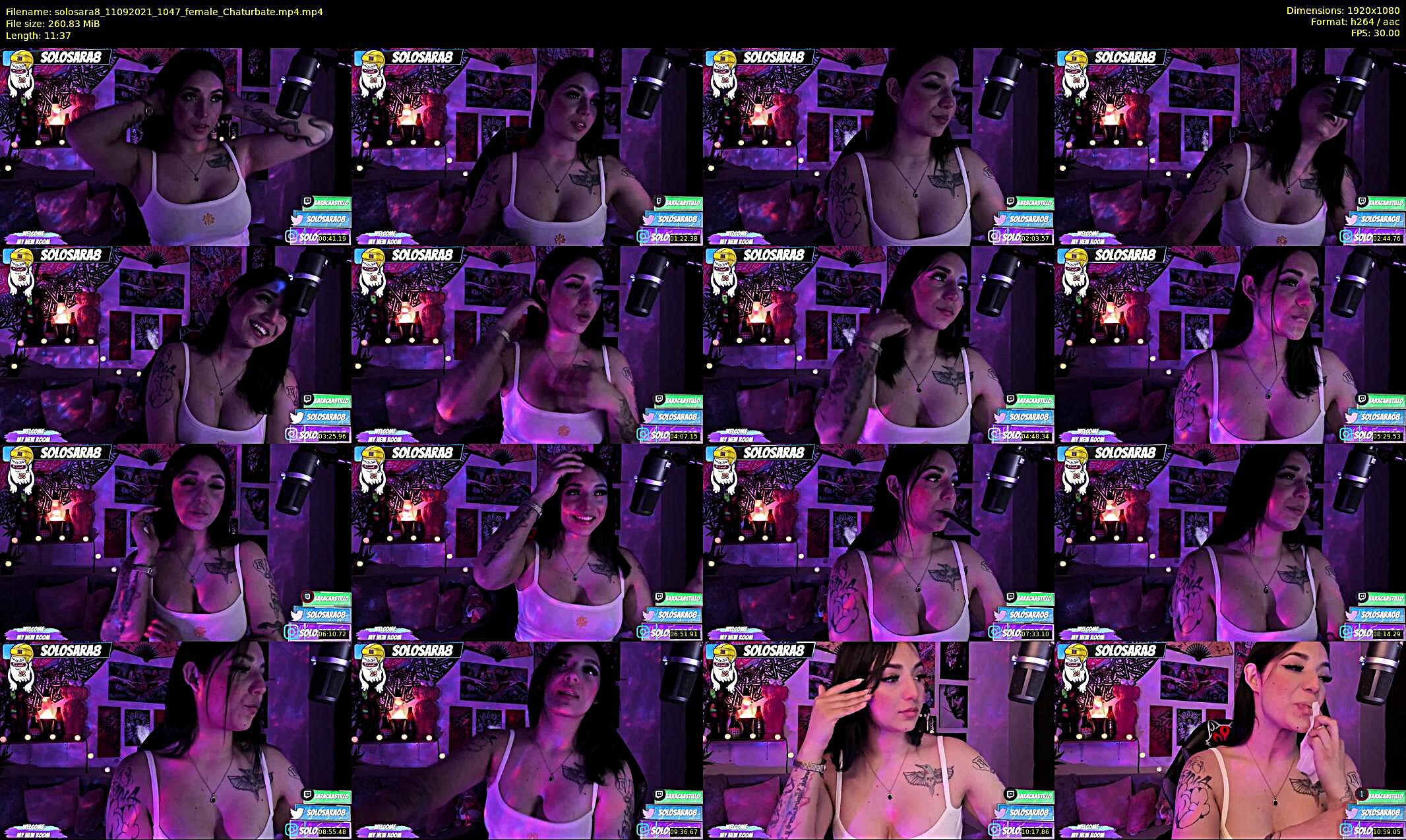 solosara8 — 12 minute Chaturbate female cam show recording, 1080p, Sep 11, 2021