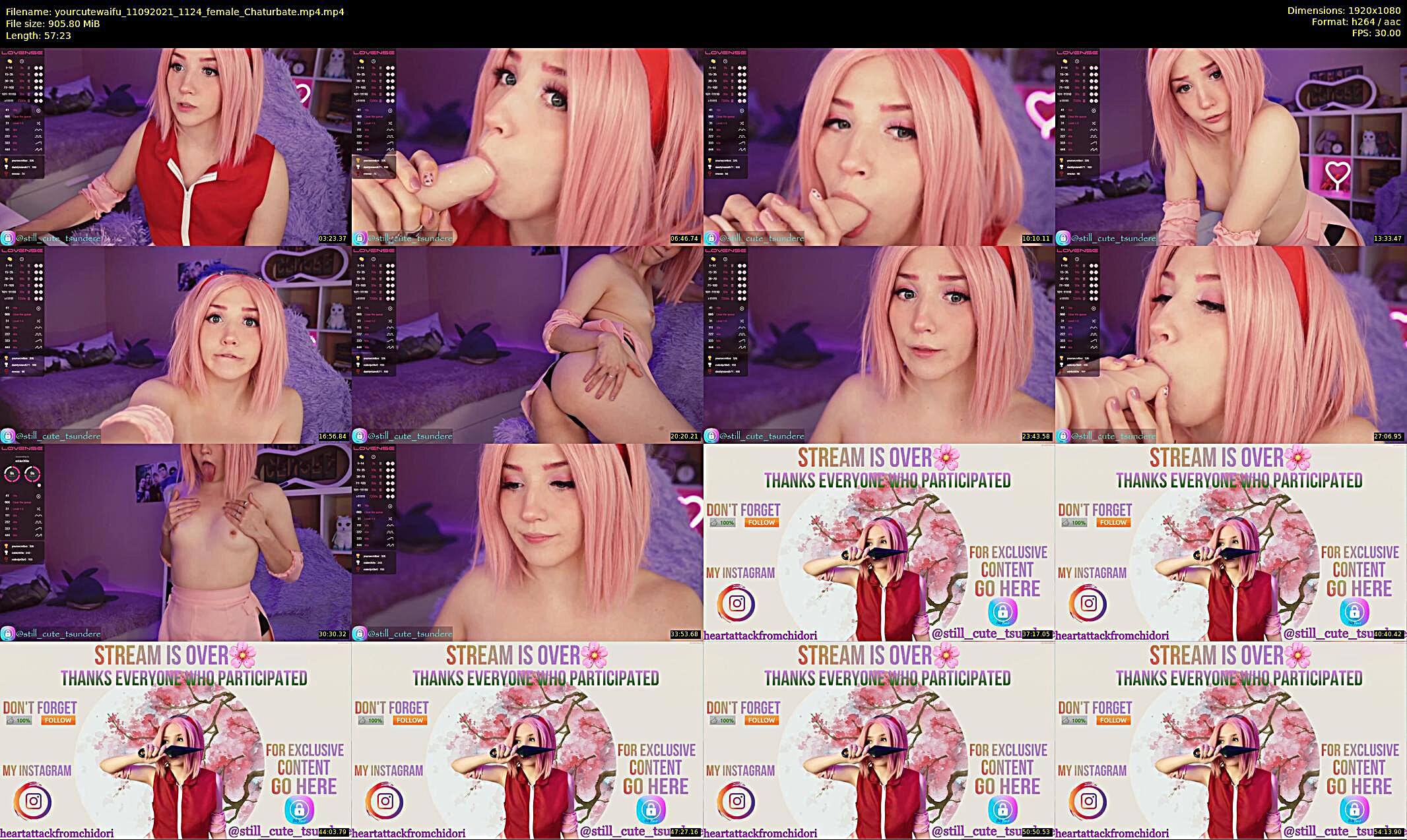 yourcutewaifu — 58 minute Chaturbate female cam show recording, 1080p, Sep 11, 2021