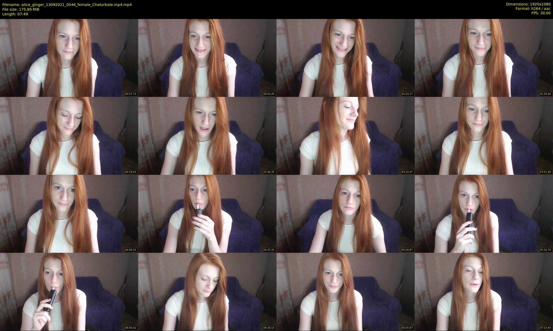alice_ginger — 8 minute Chaturbate female cam show recording, 1080p, Sep 13, 2021