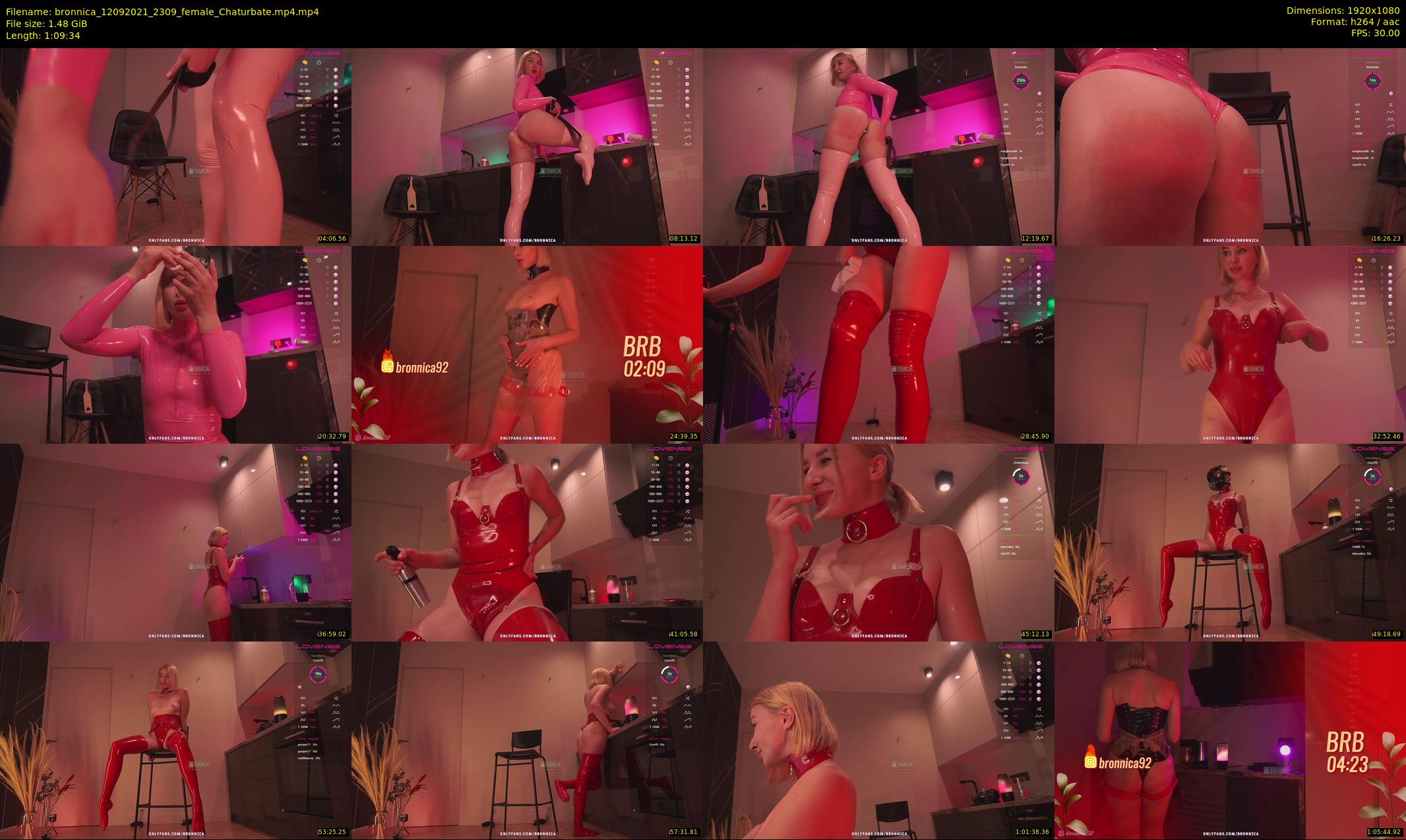 bronnica — 70 minute Chaturbate female cam show recording, 1080p, Sep 12, 2021