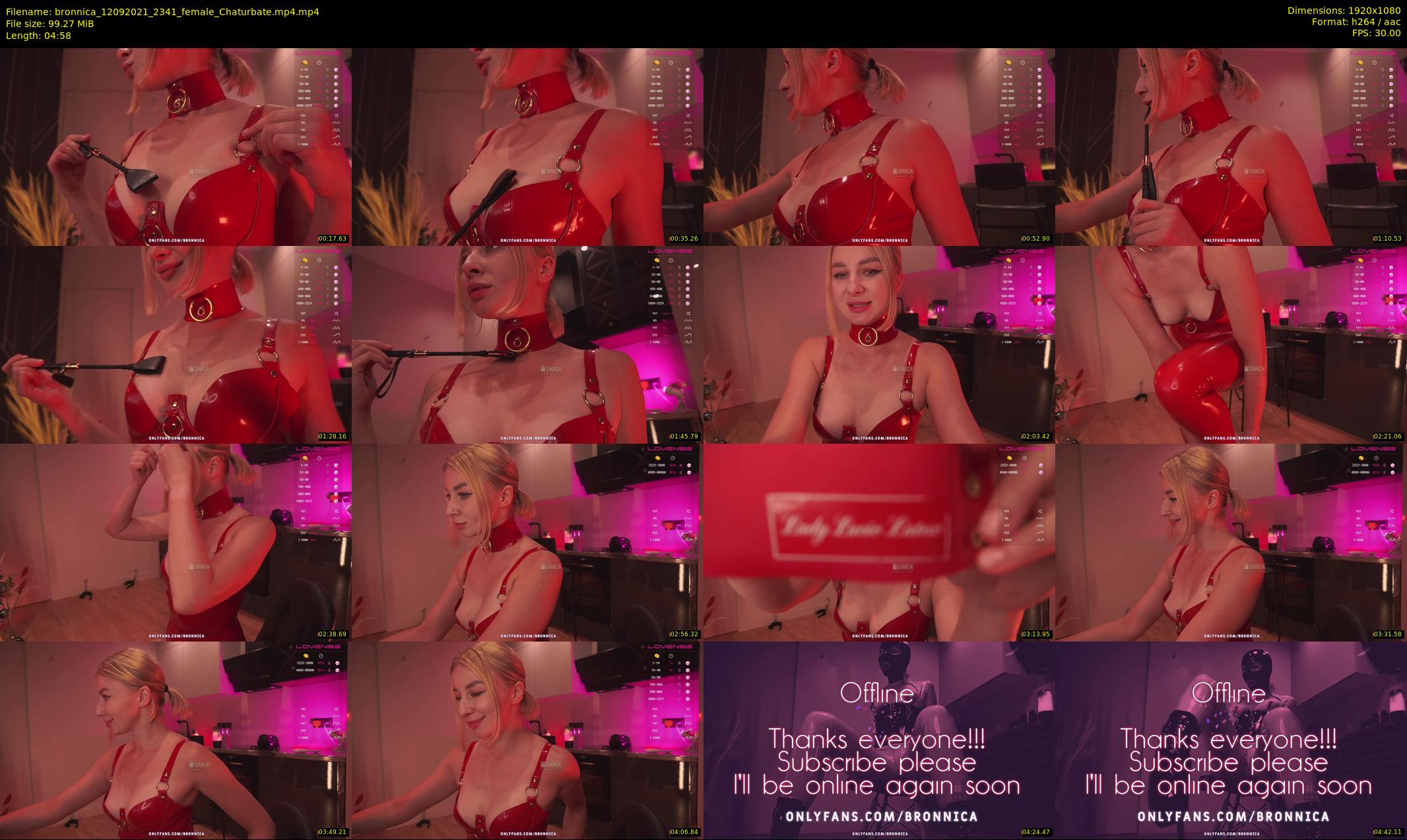 bronnica — 5 minute Chaturbate female cam show recording, 1080p, Sep 12, 2021