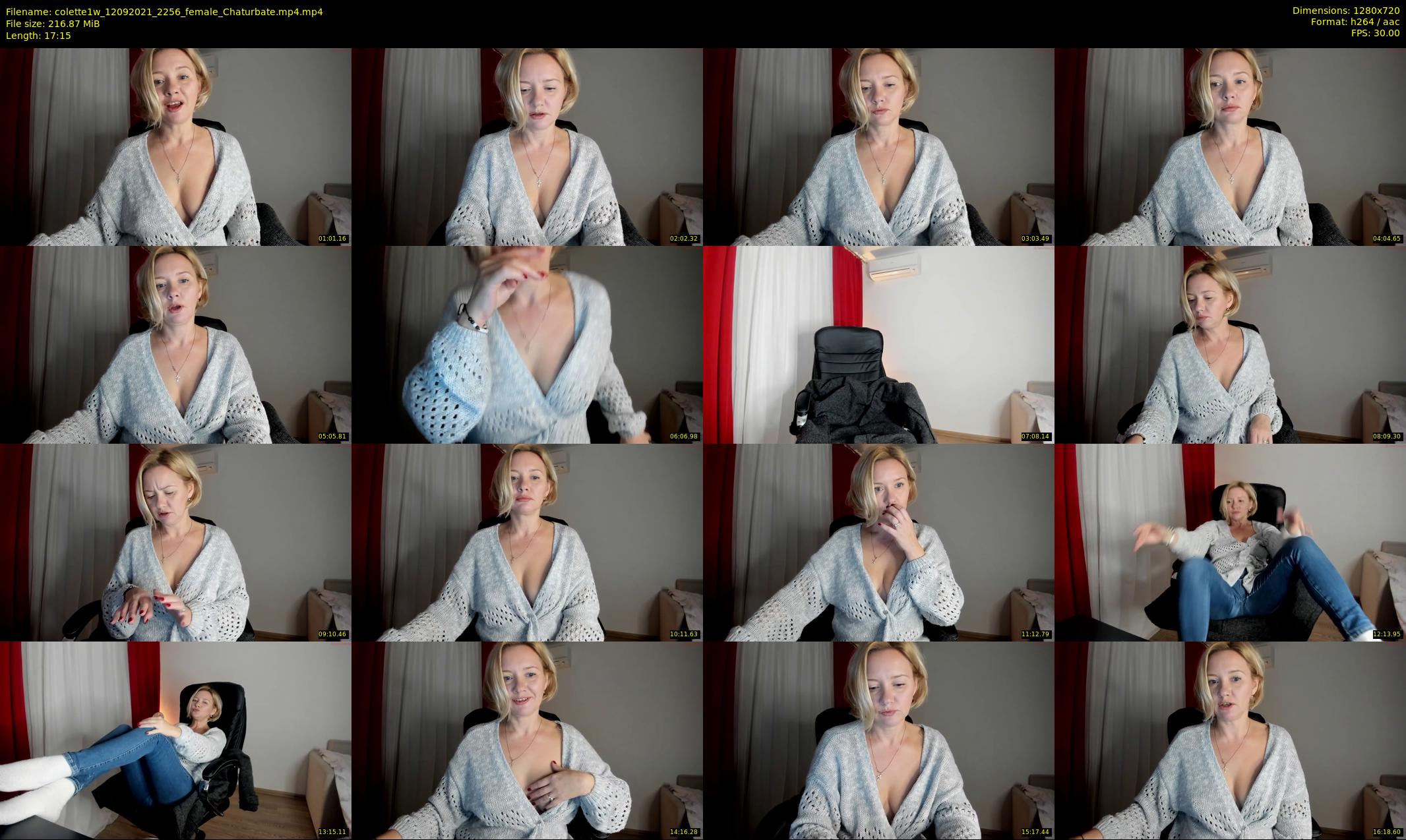colette1w — 18 minute Chaturbate female cam show recording, 720p, Sep 12, 2021