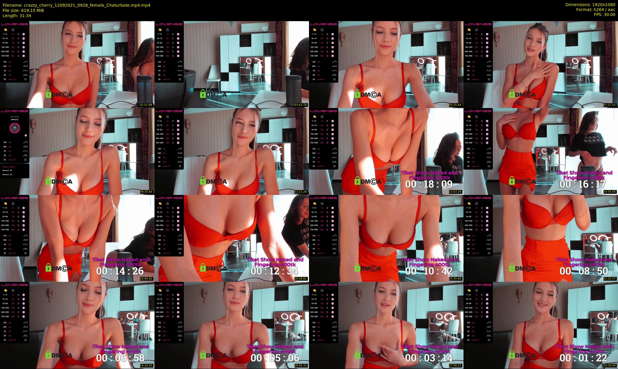 crazzy_cherry — 32 minute Chaturbate female cam show recording, 1080p, Sep 12, 2021