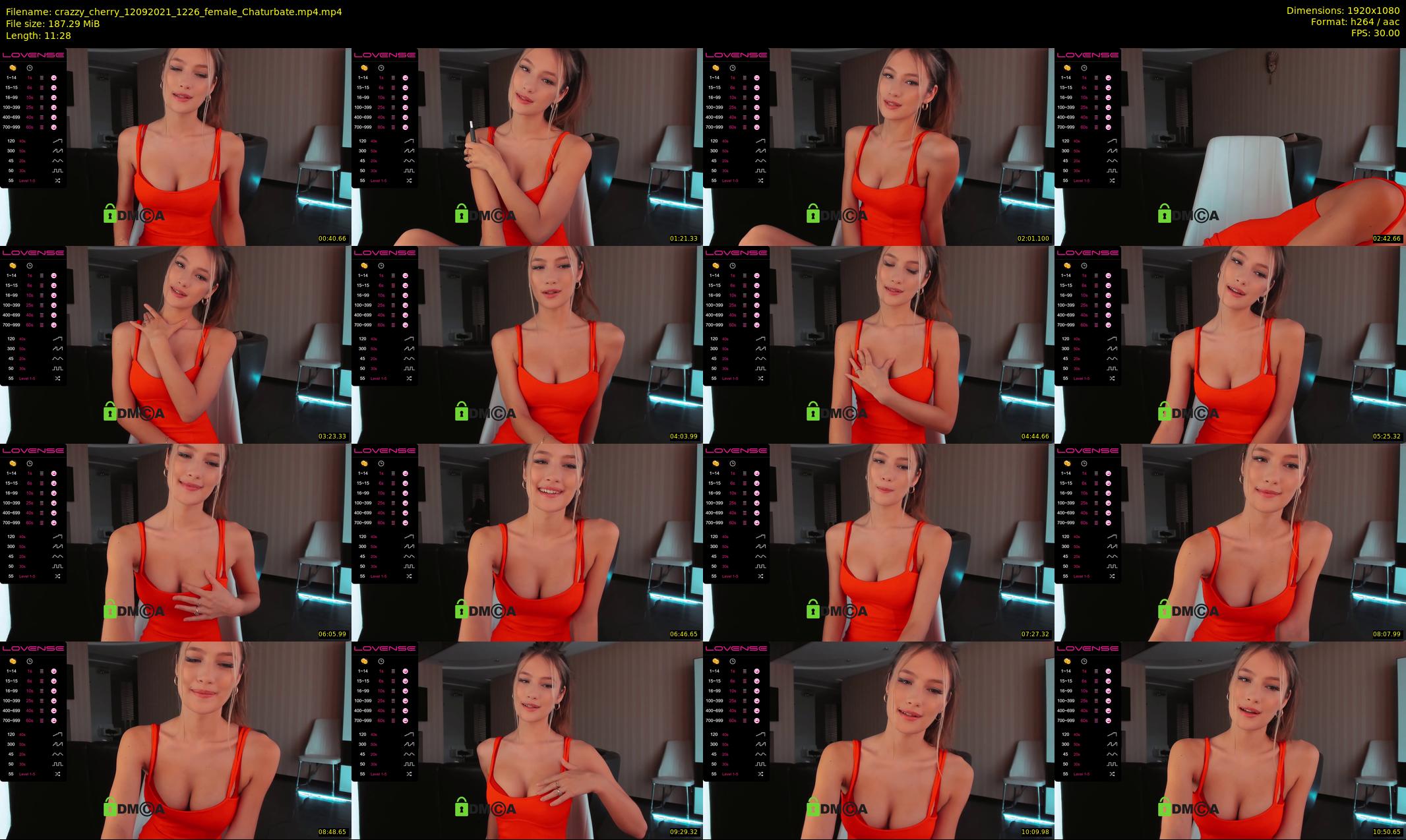 crazzy_cherry — 12 minute Chaturbate female cam show recording, 1080p, Sep 12, 2021