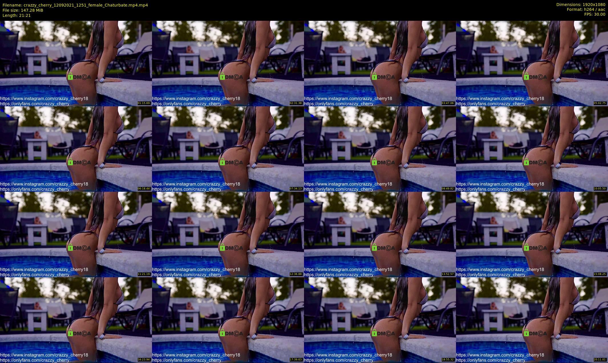 crazzy_cherry — 22 minute Chaturbate female cam show recording, 1080p, Sep 12, 2021