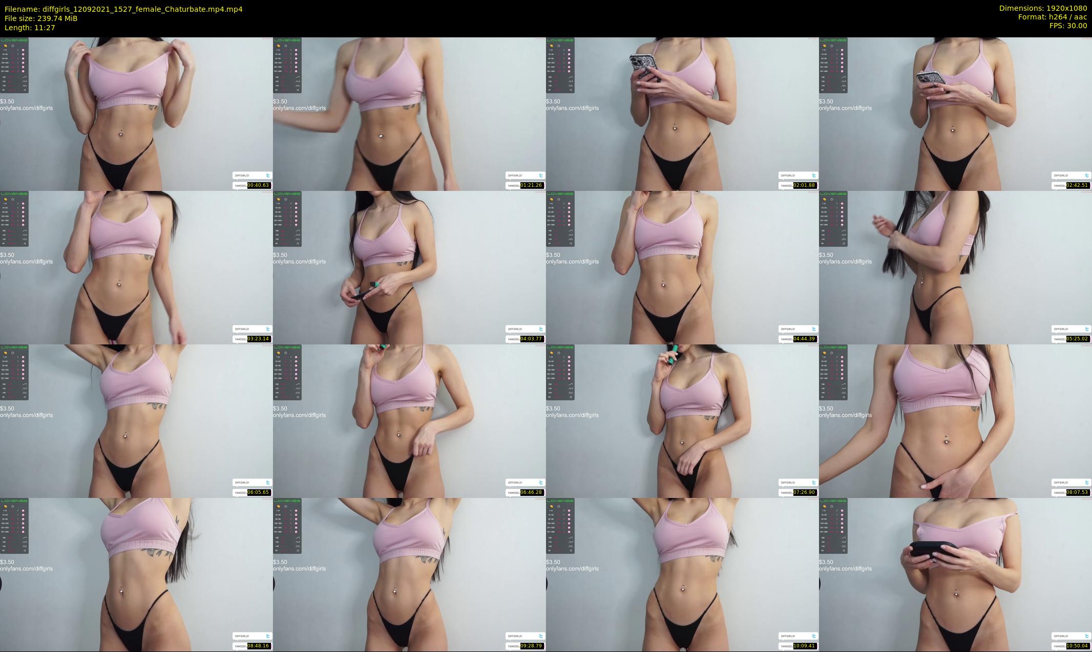 diffgirls — 12 minute Chaturbate female cam show recording, 1080p, Sep 12, 2021