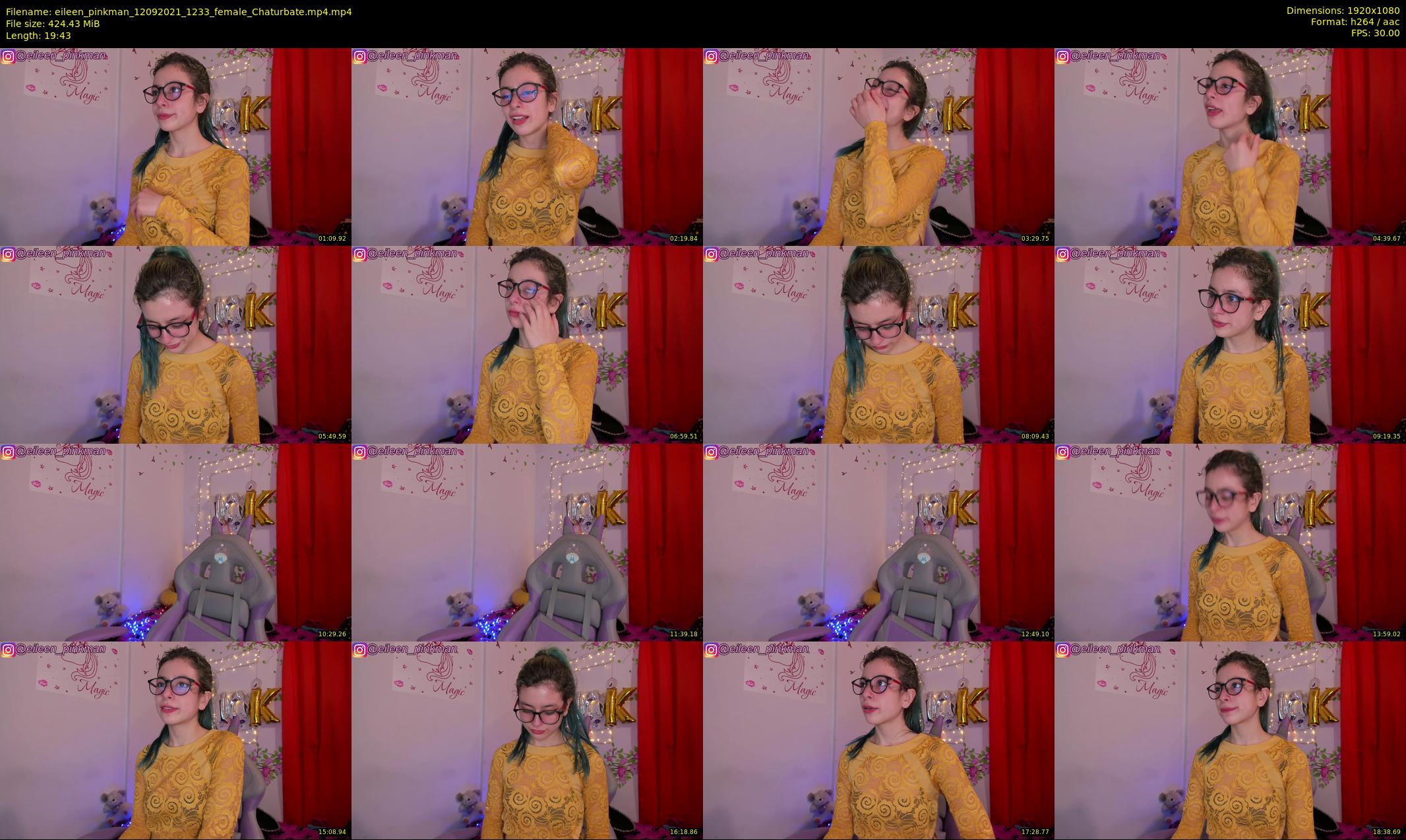 eileen_pinkman — 20 minute Chaturbate female cam show recording, 1080p, Sep 12, 2021