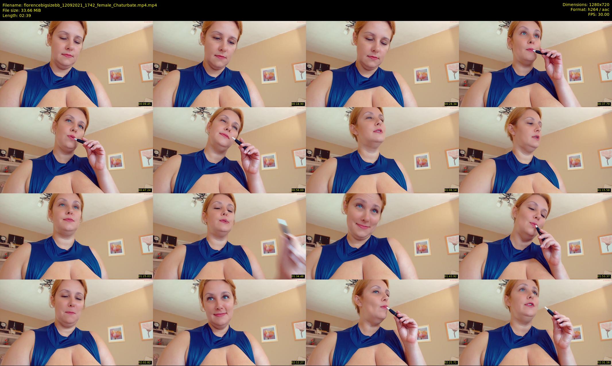 florencebigsizebb — 3 minute Chaturbate female cam show recording, 720p, Sep 12, 2021