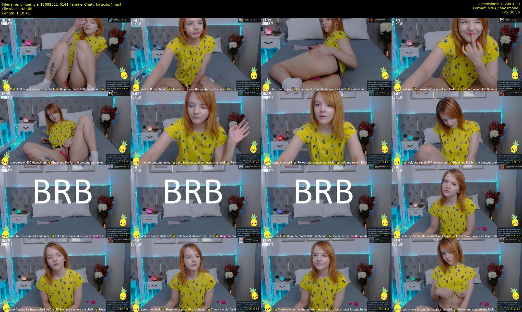 ginger_pie — 71 minute Chaturbate female cam show recording, 1080p, Sep 13, 2021