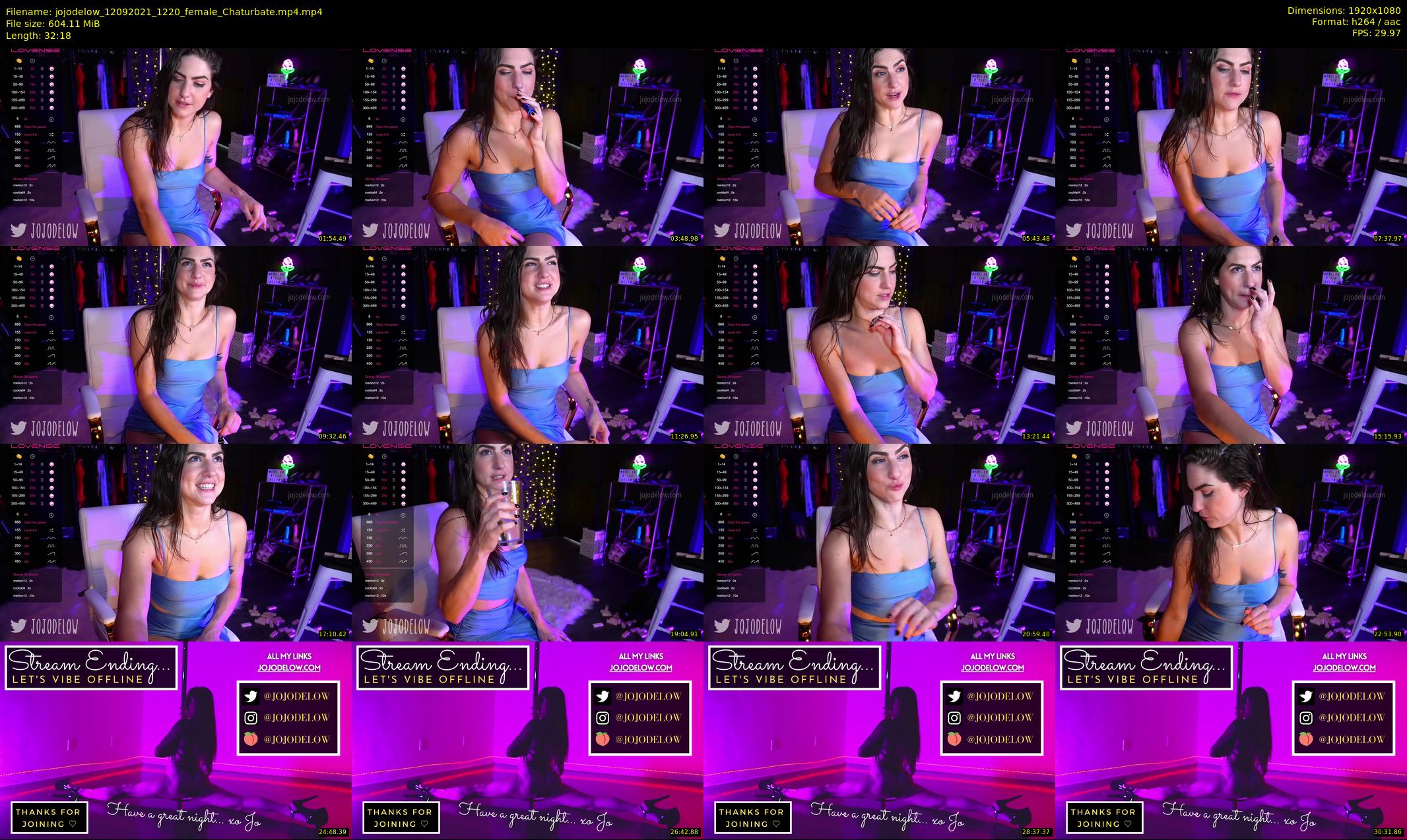 jojodelow — 33 minute Chaturbate female cam show recording, 1080p, Sep 12, 2021