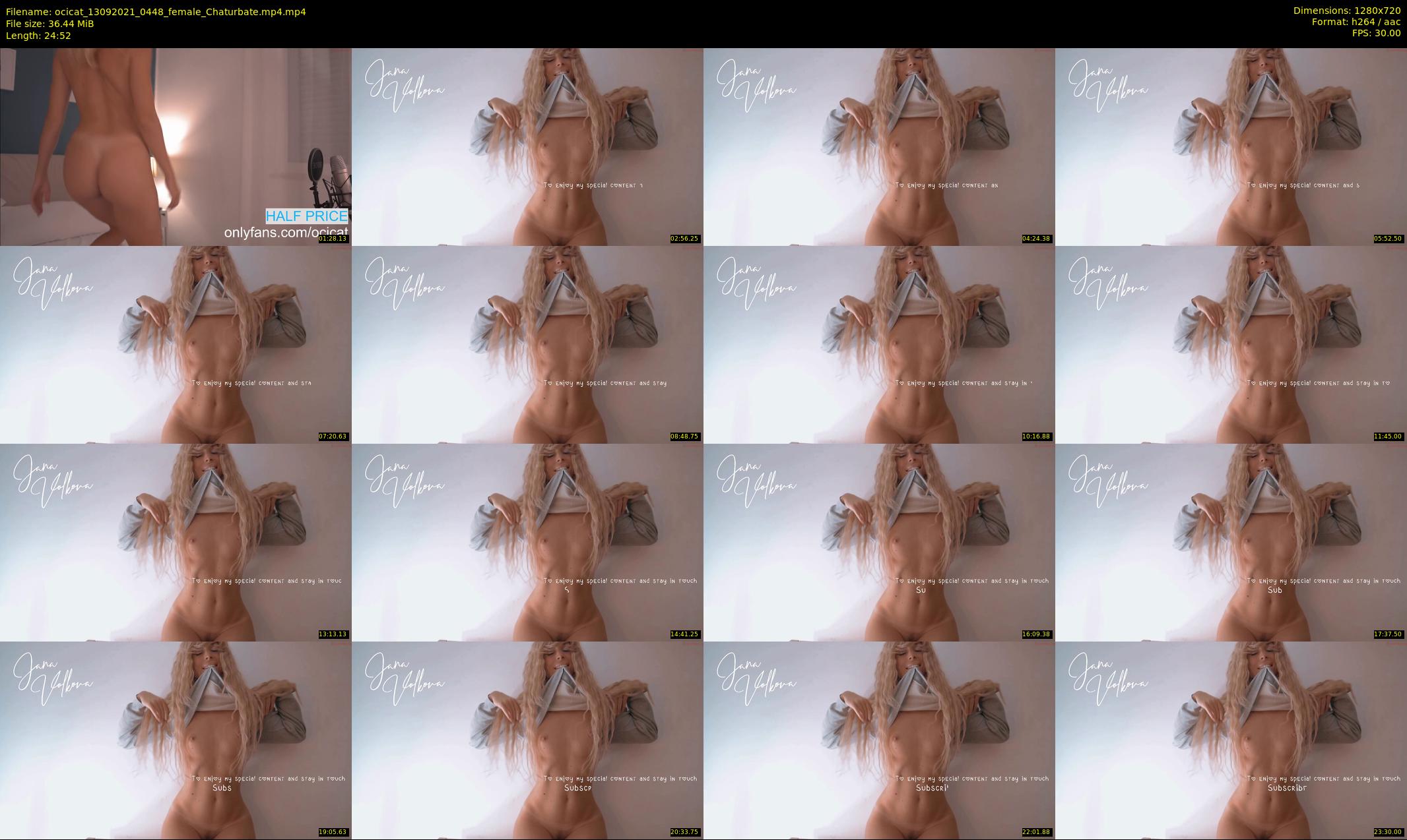 ocicat — 25 minute Chaturbate female cam show recording, 720p, Sep 13, 2021