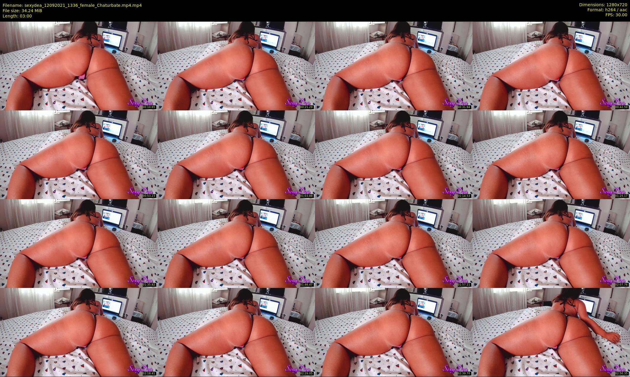 sexydea — 3 minute Chaturbate female cam show recording, 720p, Sep 12, 2021