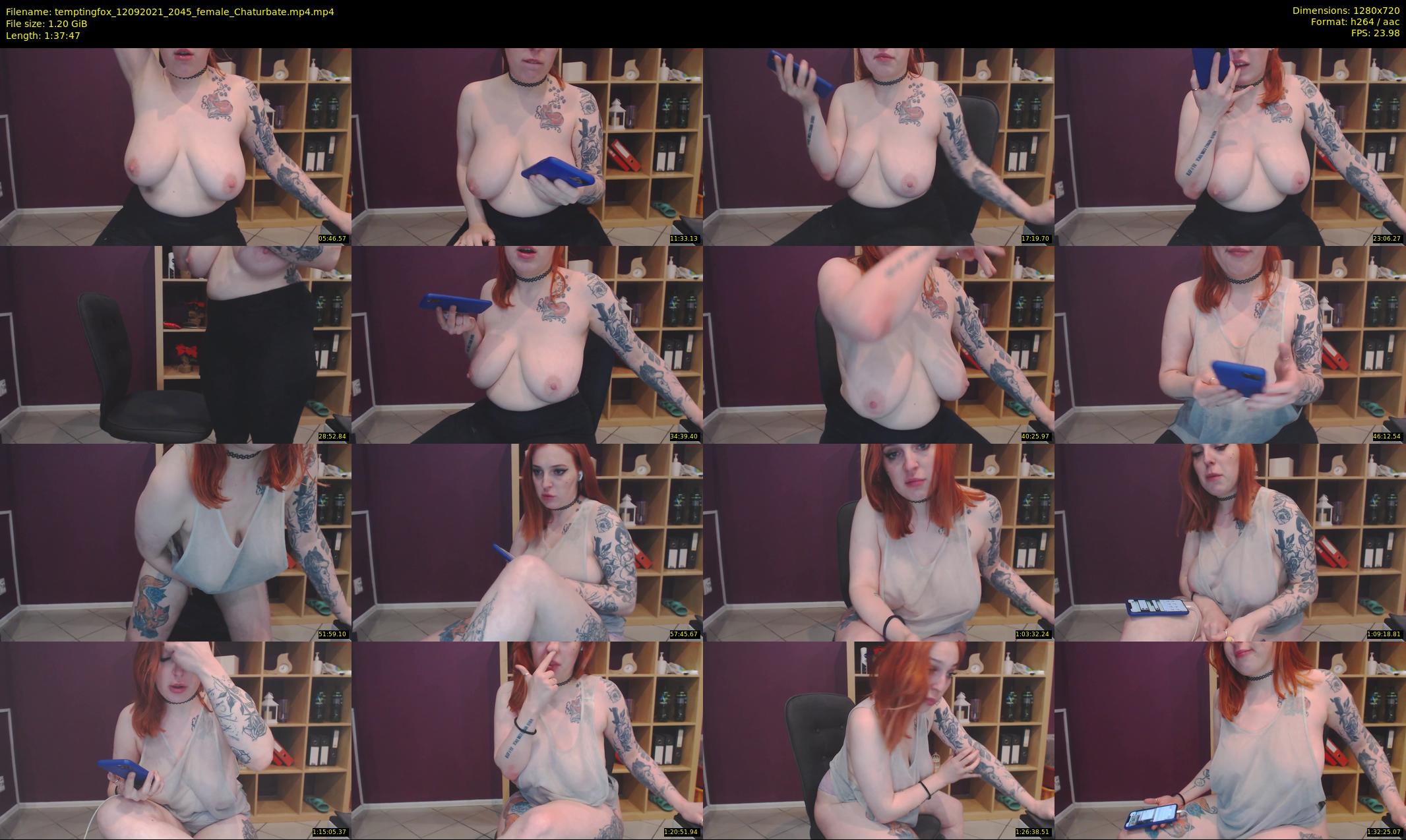 temptingfox — 98 minute Chaturbate female cam show recording, 720p, Sep 12, 2021