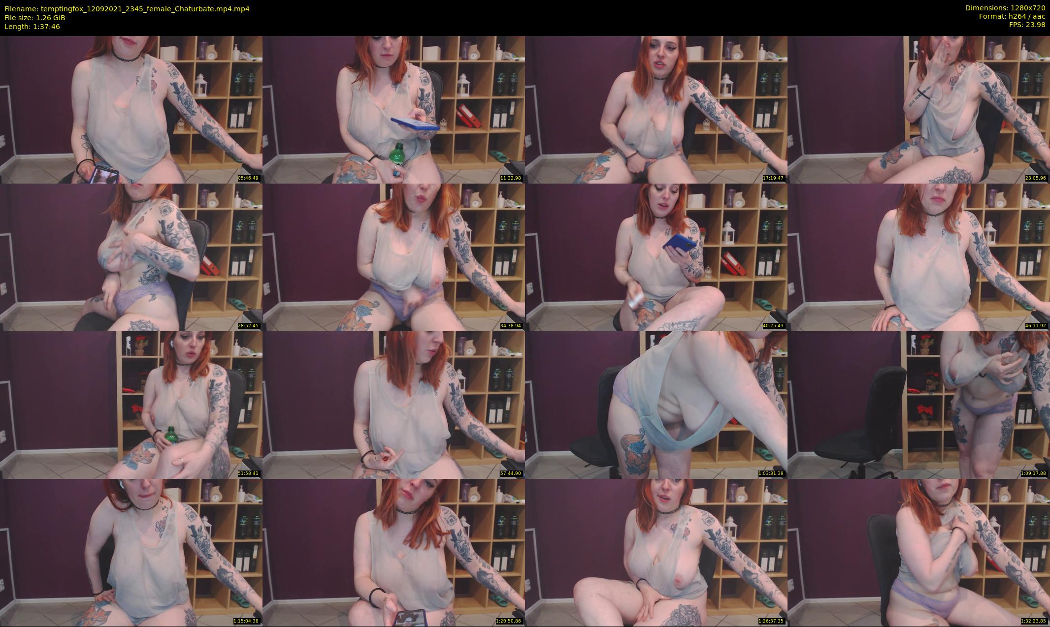 temptingfox — 98 minute Chaturbate female cam show recording, 720p, Sep 12, 2021